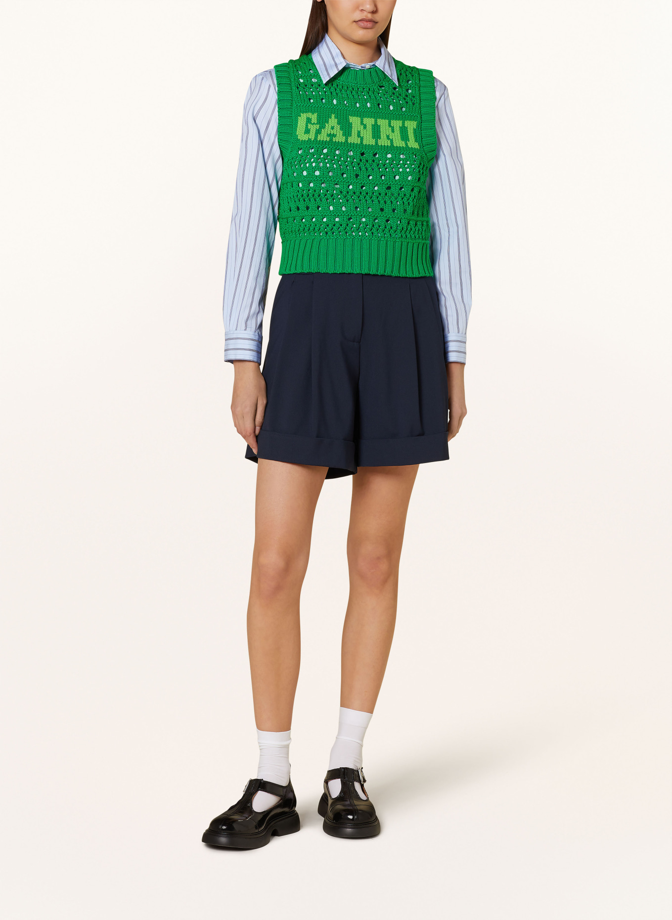 GANNI Sweater vest, Color: GREEN (Image 2)