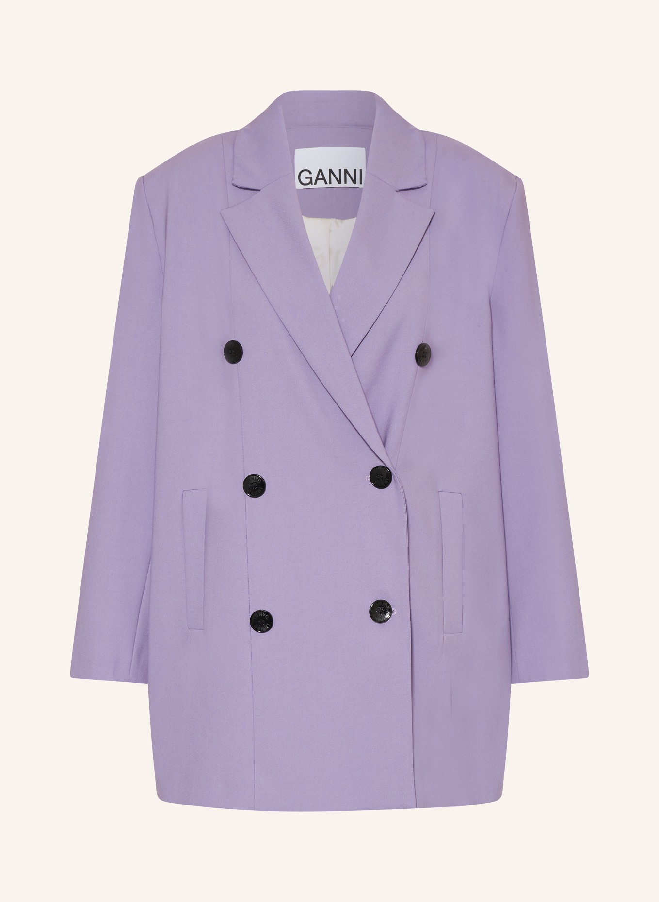 GANNI Blezer oversize, Kolor: LILA (Obrazek 1)