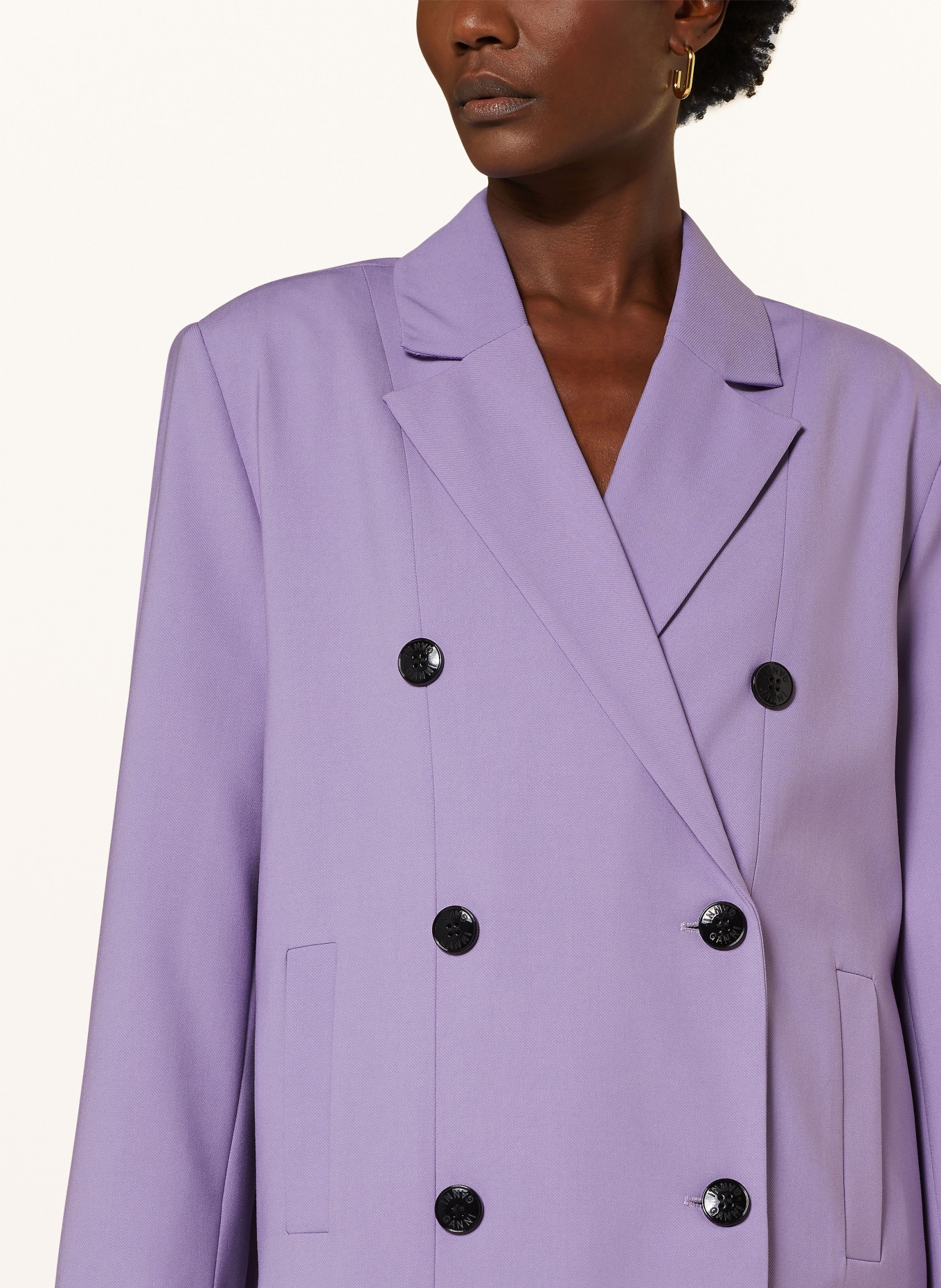 GANNI Oversized blazer, Color: PURPLE (Image 4)