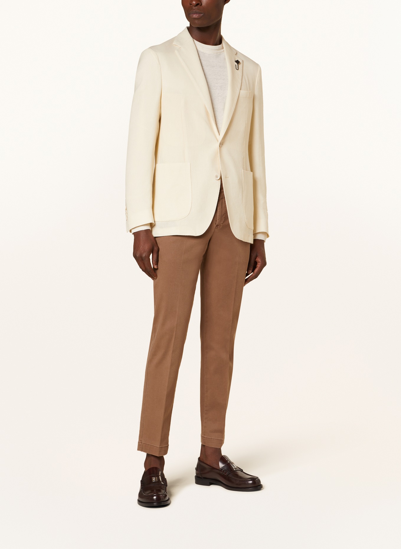 LARDINI Tailored jacket extra slim fit, Color: 100TW  CREME (Image 2)