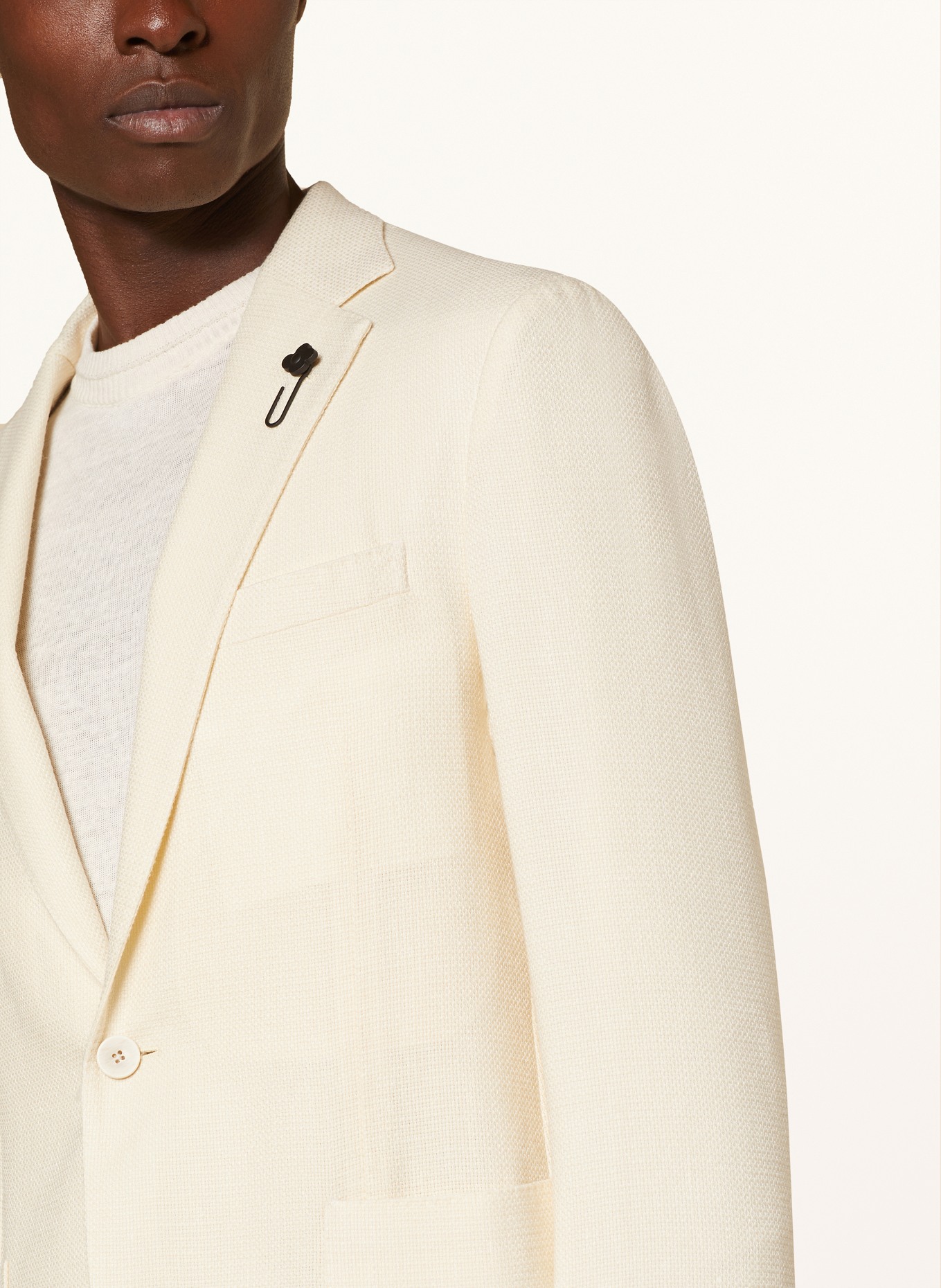 LARDINI Tailored jacket extra slim fit, Color: 100TW  CREME (Image 5)