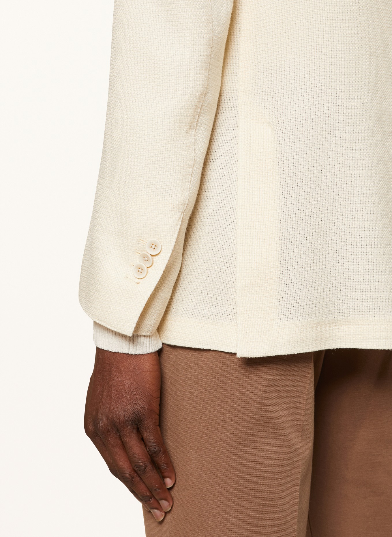 LARDINI Tailored jacket extra slim fit, Color: 100TW  CREME (Image 6)