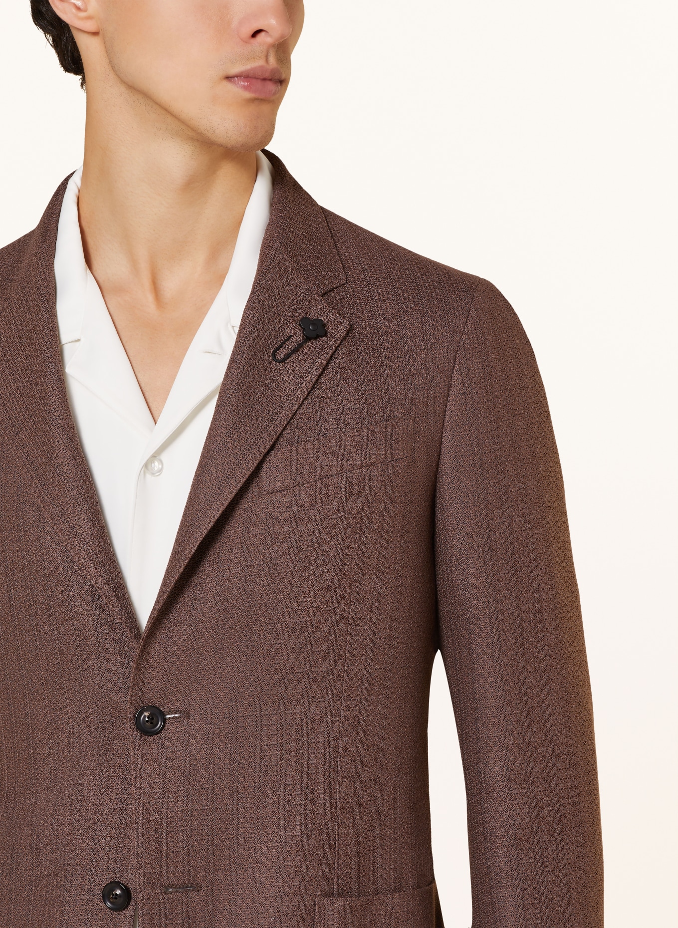 LARDINI Tailored jacket extra slim fit, Color: 450 Brown (Image 5)