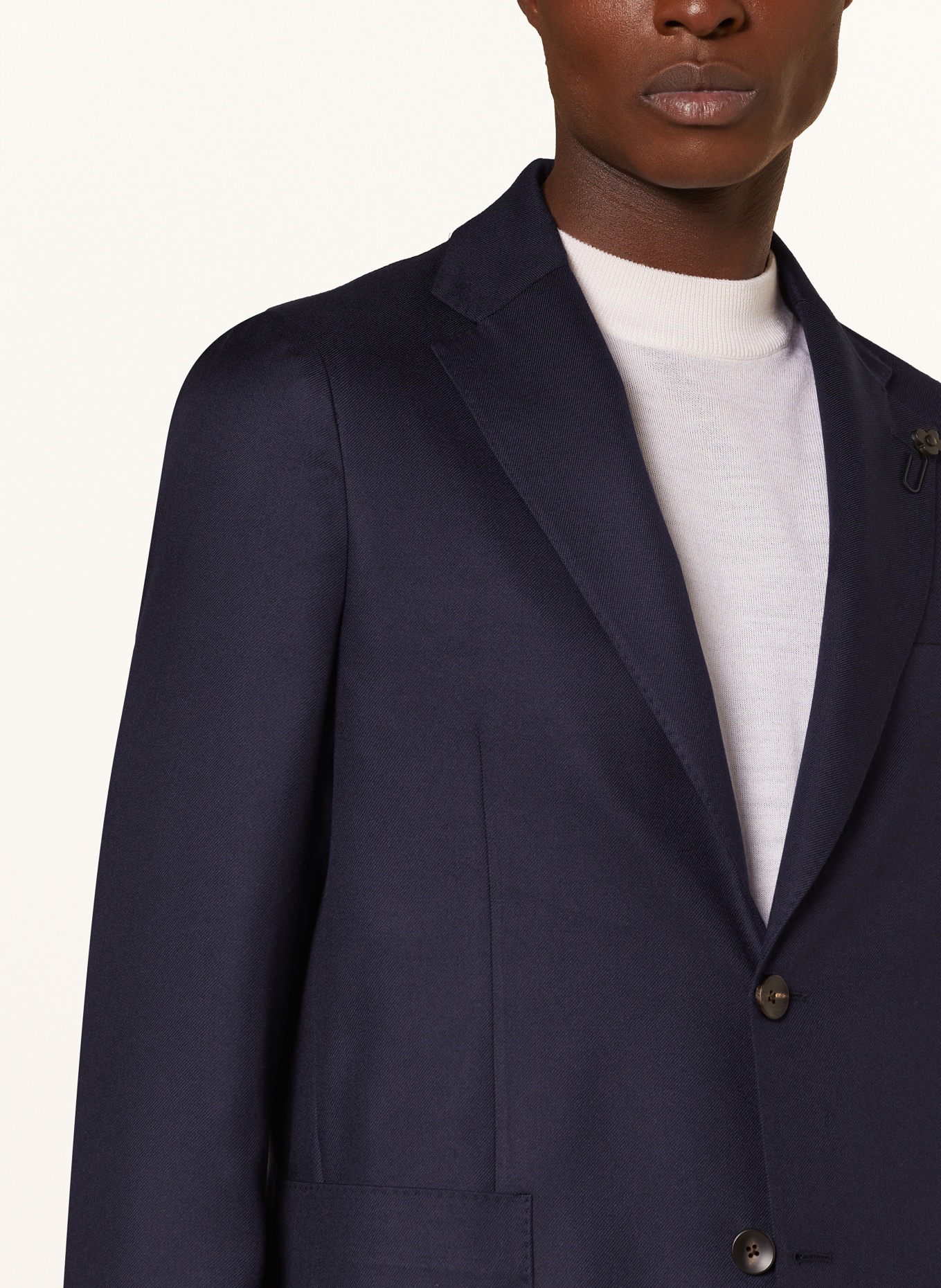 LARDINI Tailored jacket extra slim fit with cashmere and silk, Color: DARK BLUE (Image 5)