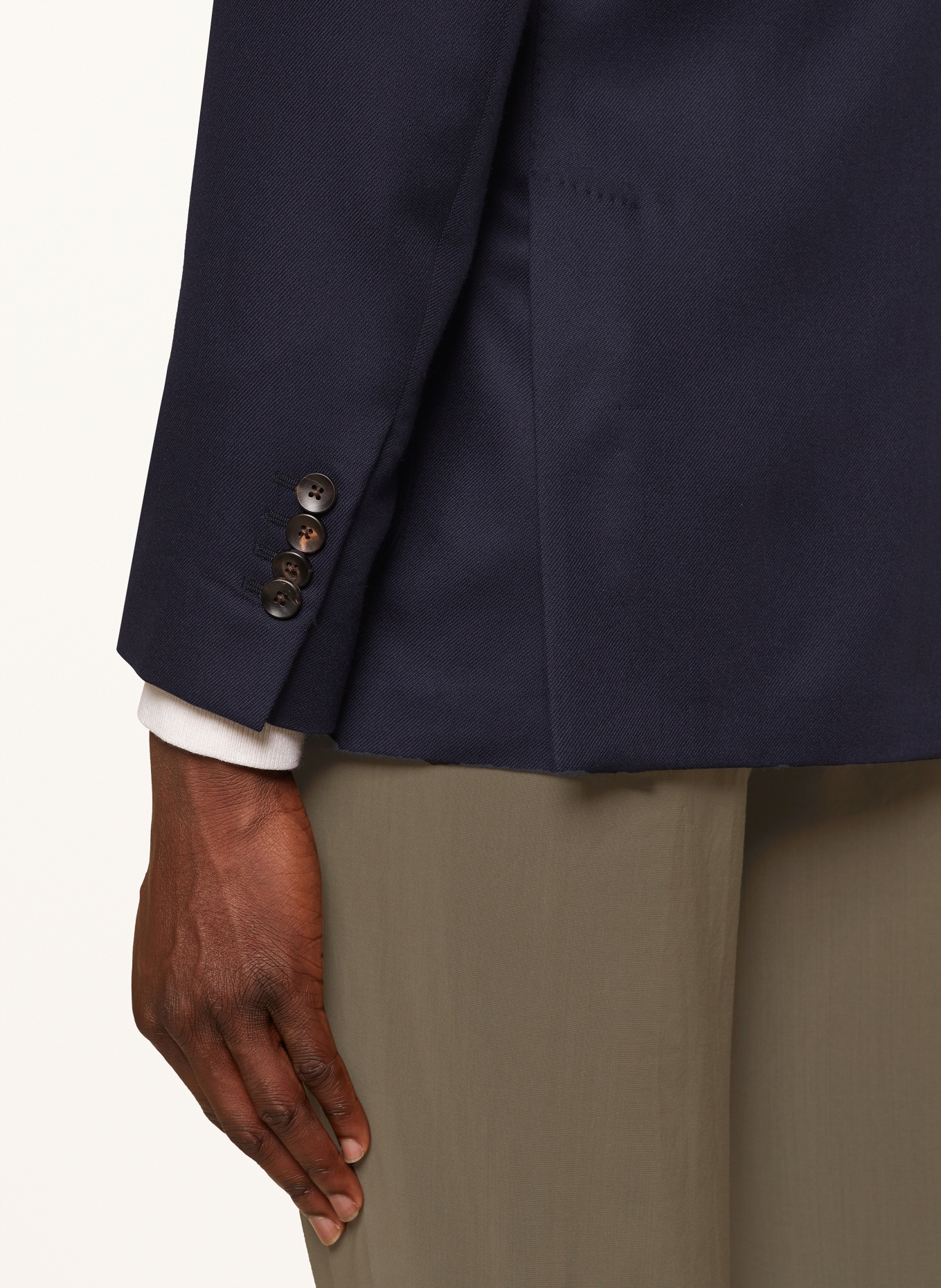 LARDINI Tailored jacket extra slim fit with cashmere and silk, Color: DARK BLUE (Image 6)