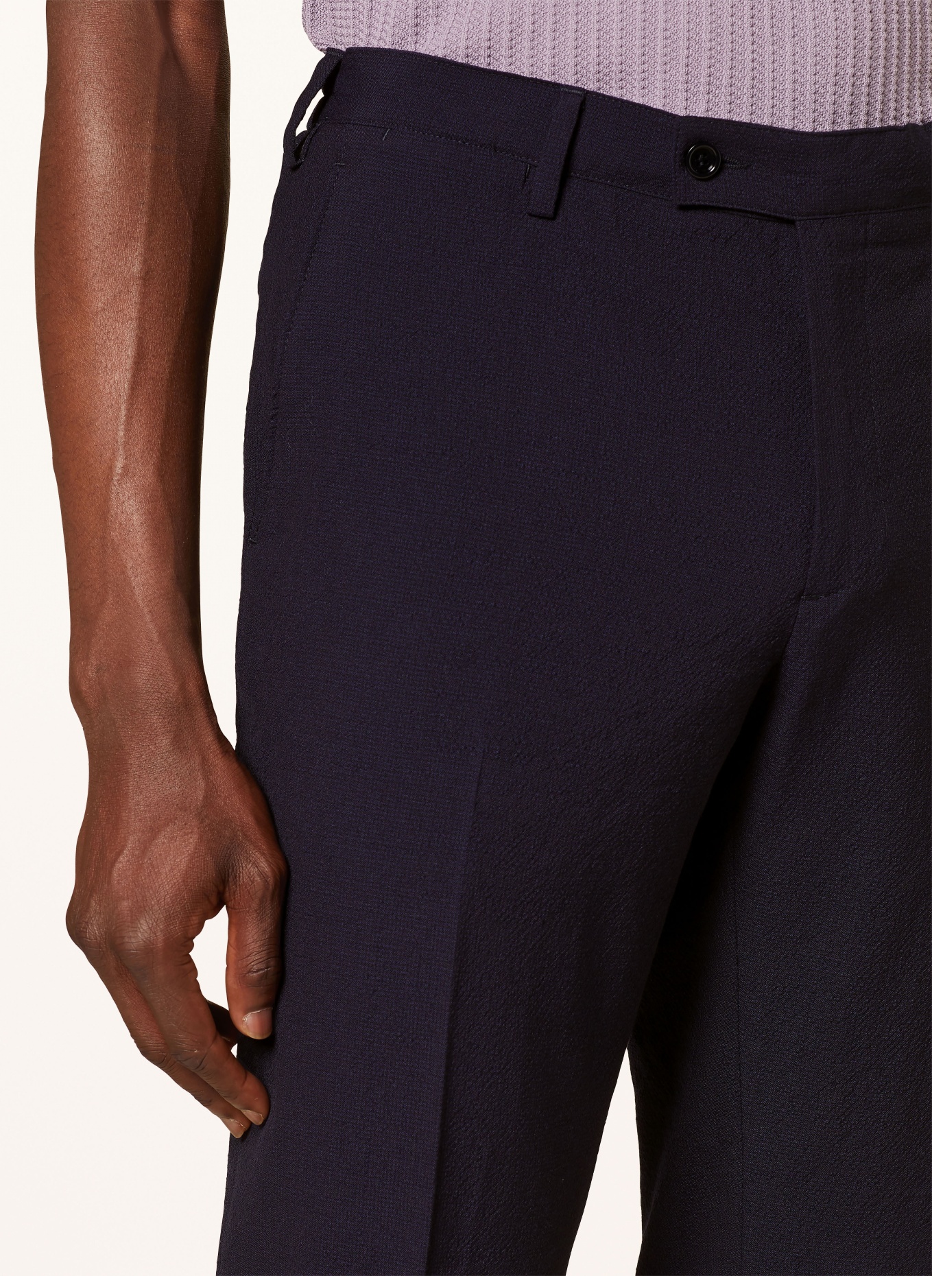 LARDINI Spodnie garniturowe slim fit, Kolor: 850 NAVY (Obrazek 6)