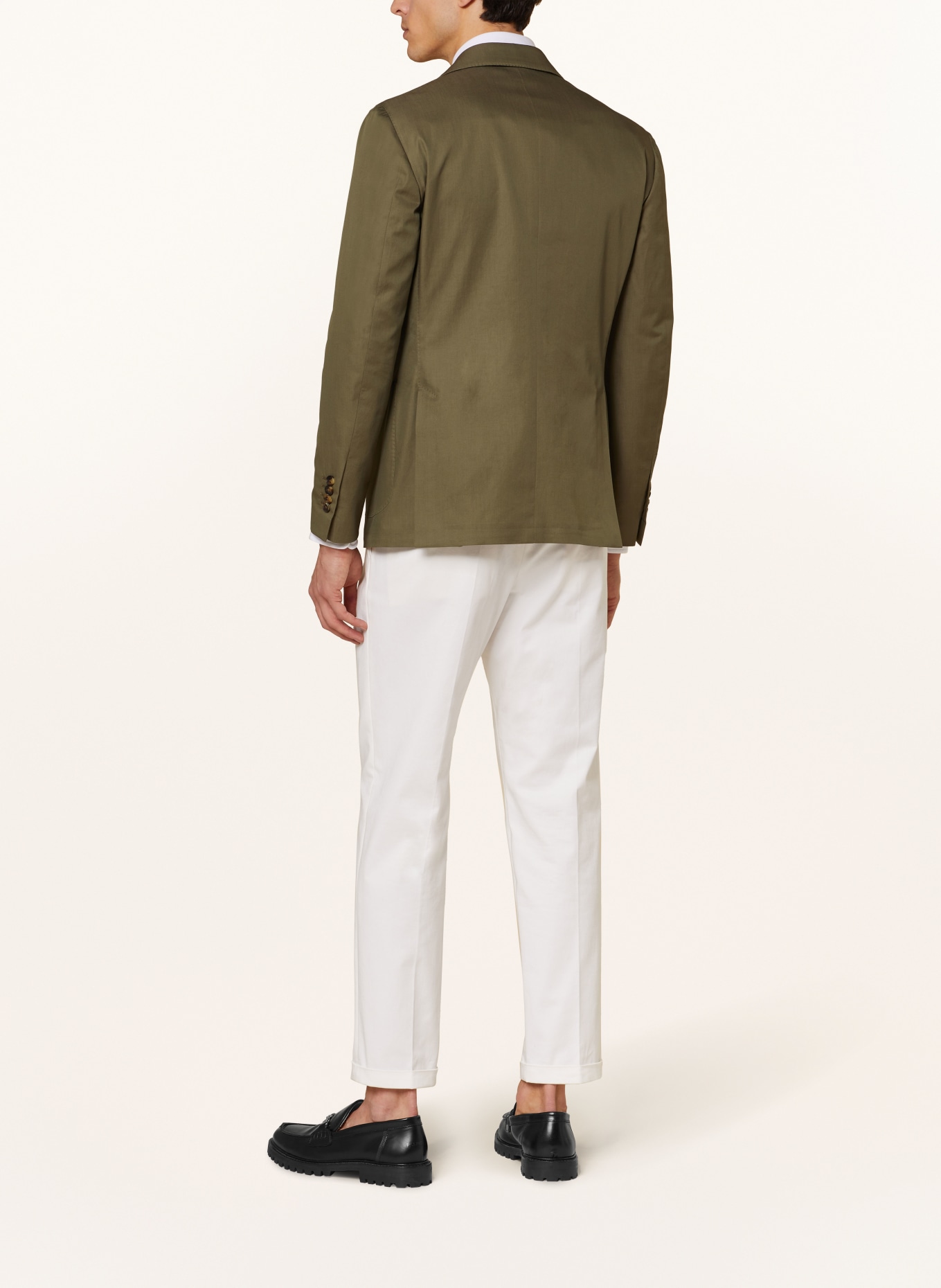 LARDINI Tailored jacket extra slim fit, Color: 500VE OLIVE (Image 3)