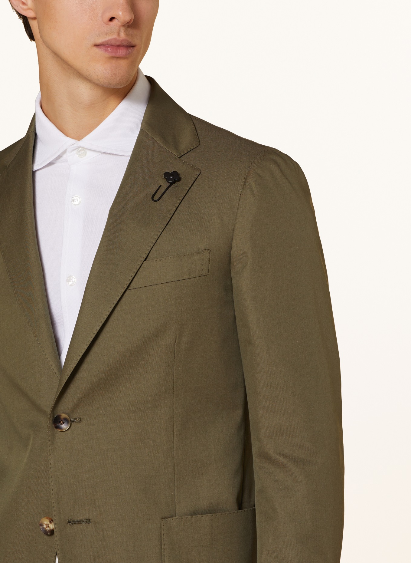LARDINI Tailored jacket extra slim fit, Color: 500VE OLIVE (Image 5)
