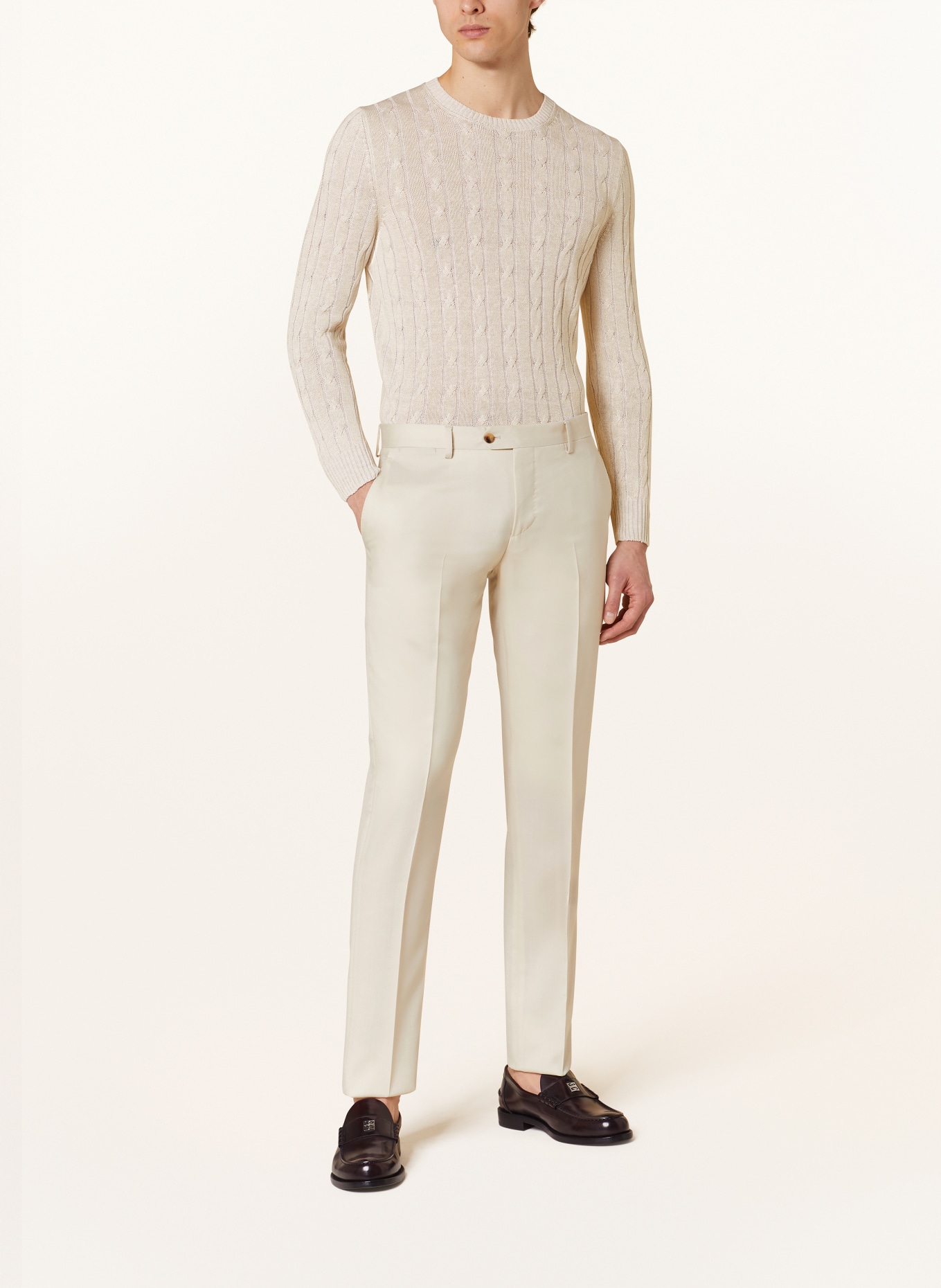 LARDINI Suit Extra slim fit, Color: CREAM (Image 4)