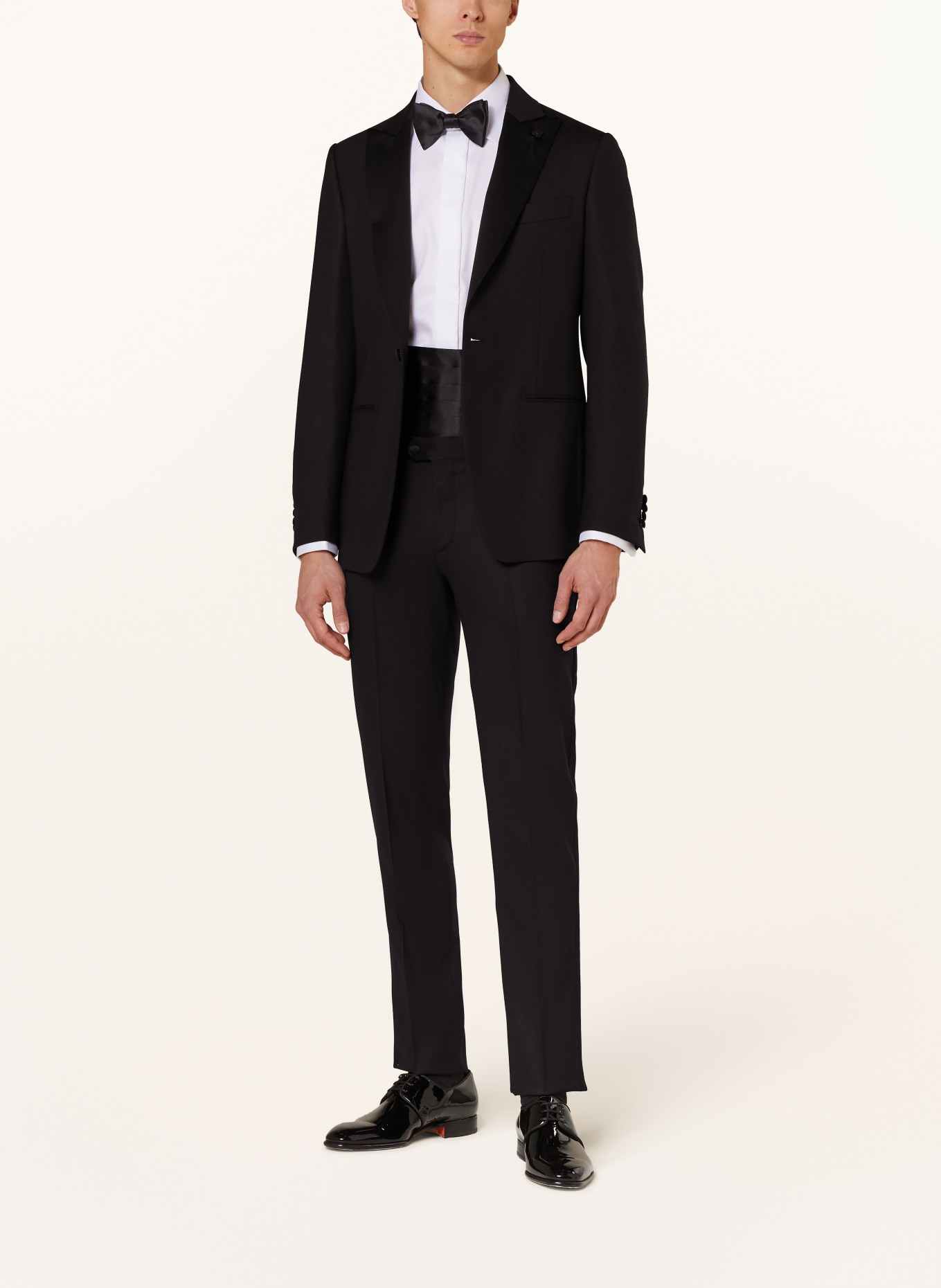 LARDINI Tuxedo extra slim fit with tuxedo stripes, Color: 999 BLACK (Image 2)
