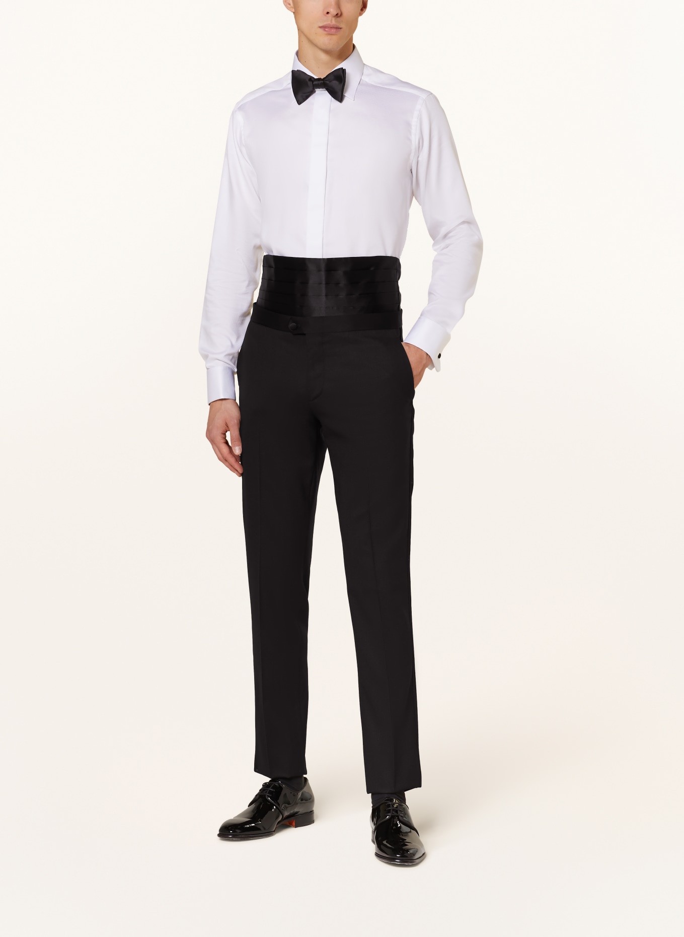 LARDINI Tuxedo extra slim fit with tuxedo stripes, Color: 999 BLACK (Image 4)