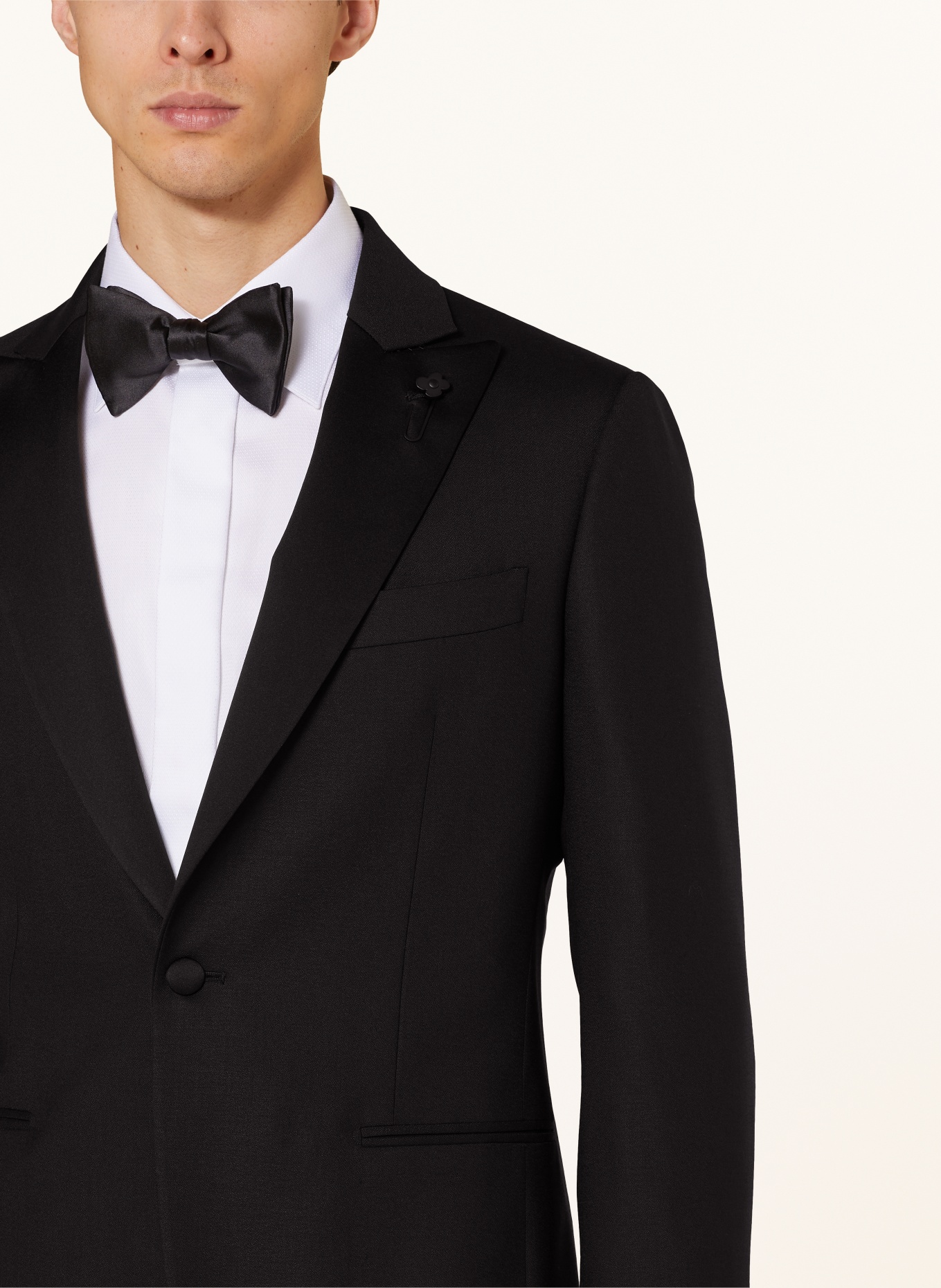 LARDINI Tuxedo extra slim fit with tuxedo stripes, Color: 999 BLACK (Image 5)