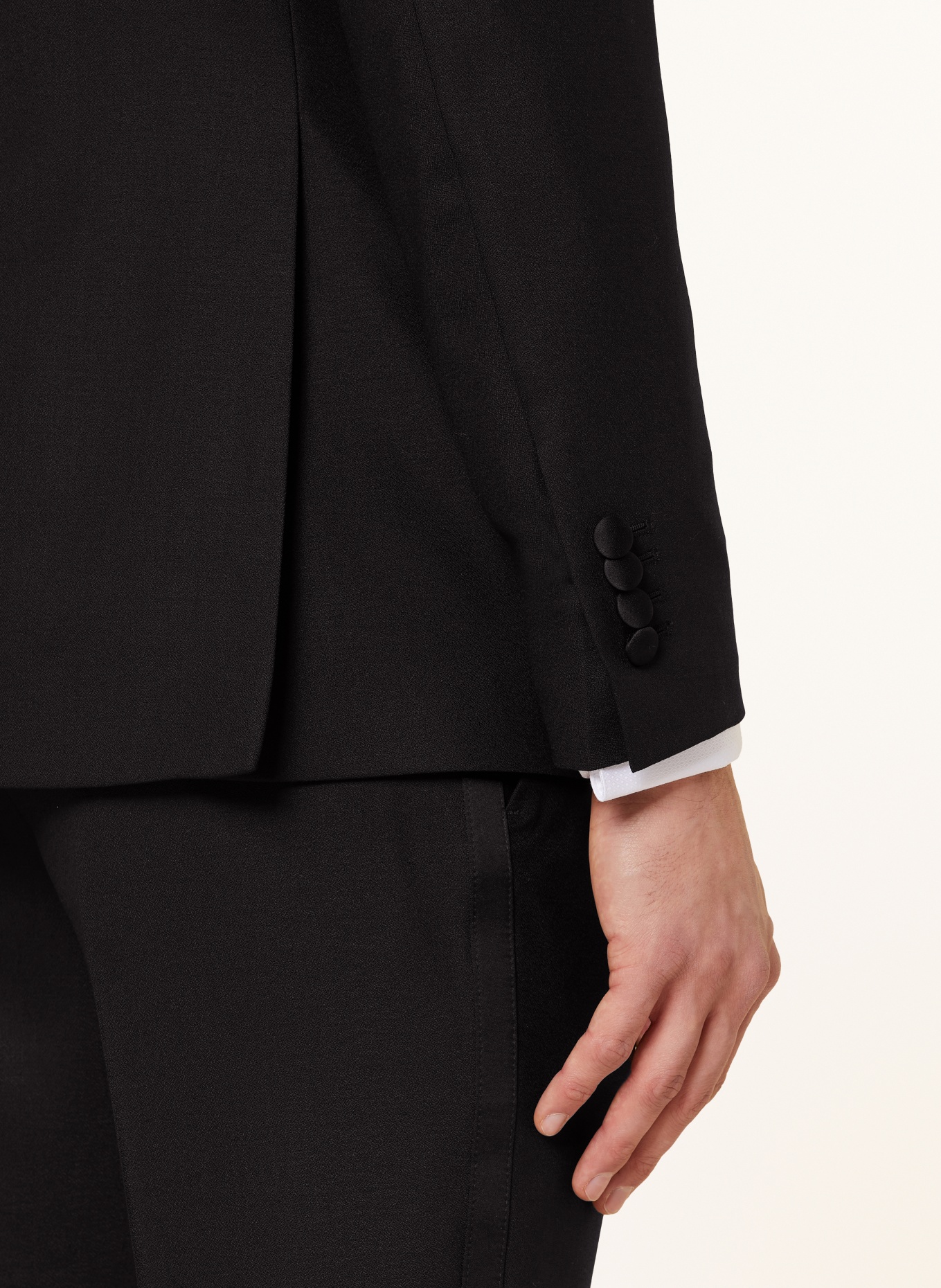 LARDINI Tuxedo extra slim fit with tuxedo stripes, Color: 999 BLACK (Image 6)