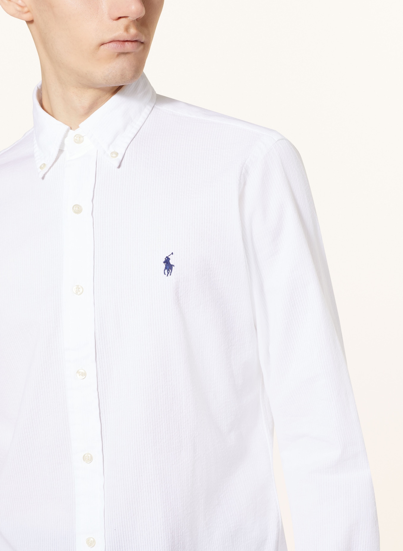POLO RALPH LAUREN Shirt custom fit, Color: WHITE (Image 4)