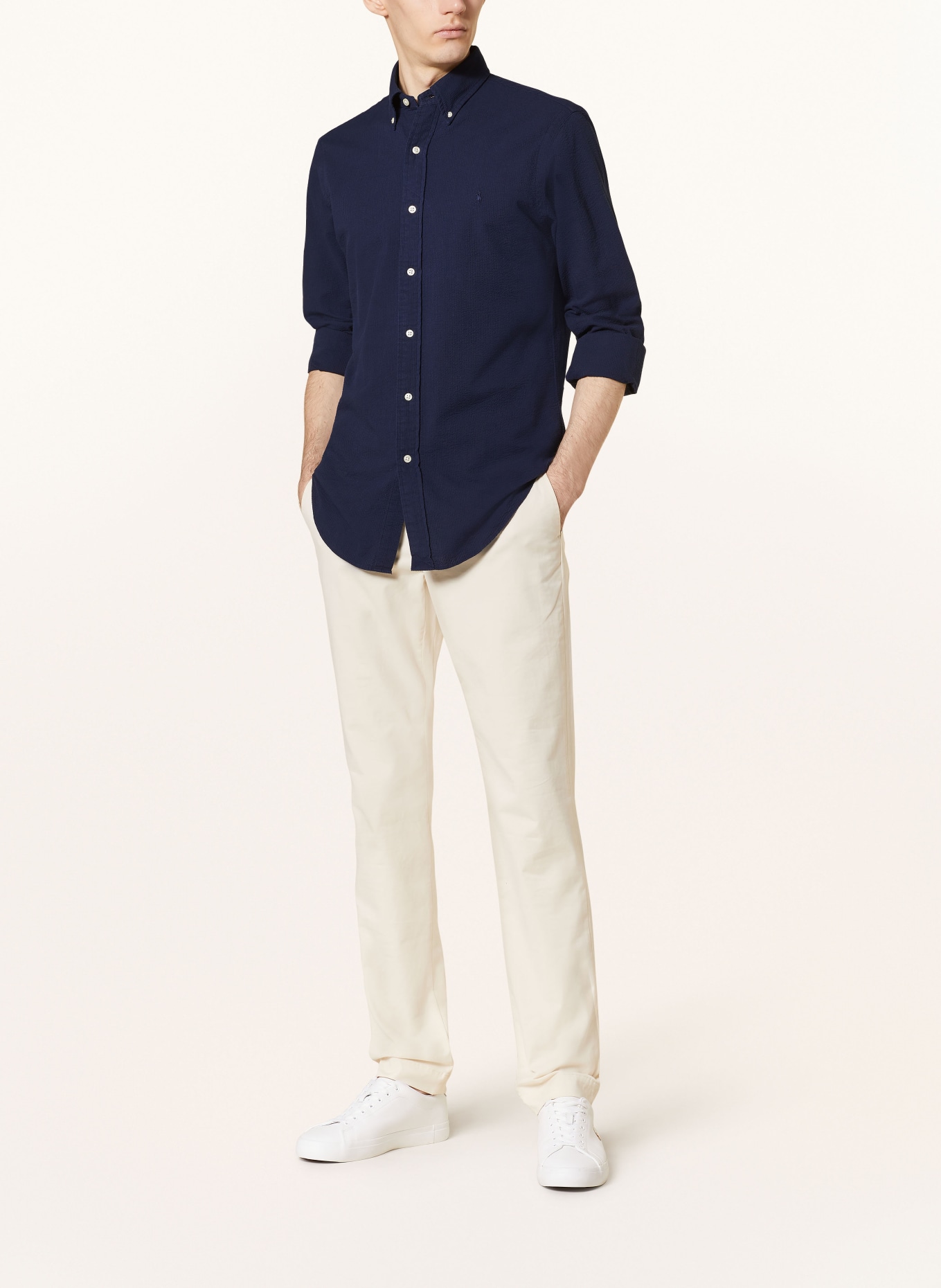 POLO RALPH LAUREN Shirt custom fit: DARK BLUE