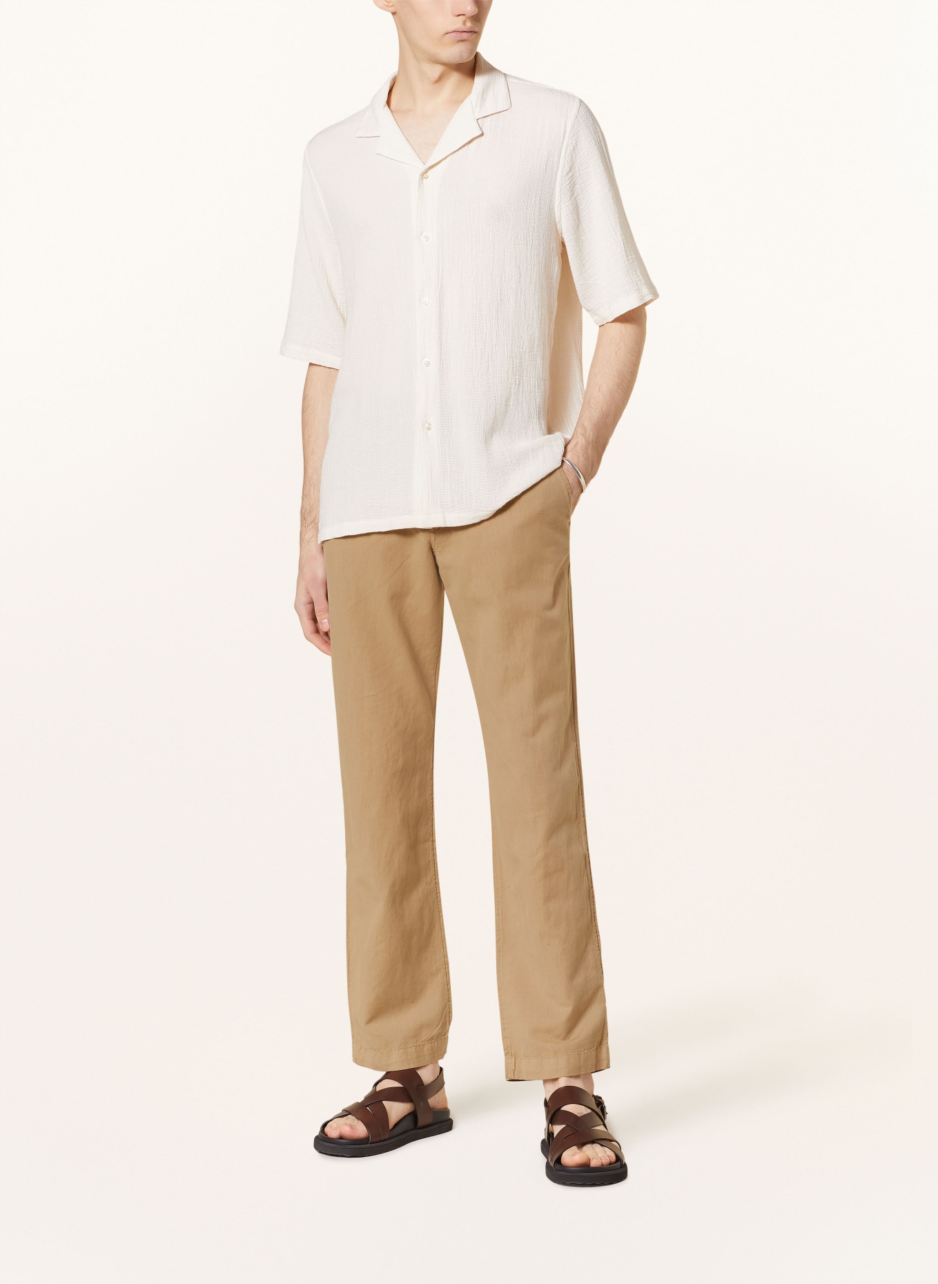 POLO RALPH LAUREN Chinos straight fit with linen, Color: CAMEL (Image 2)