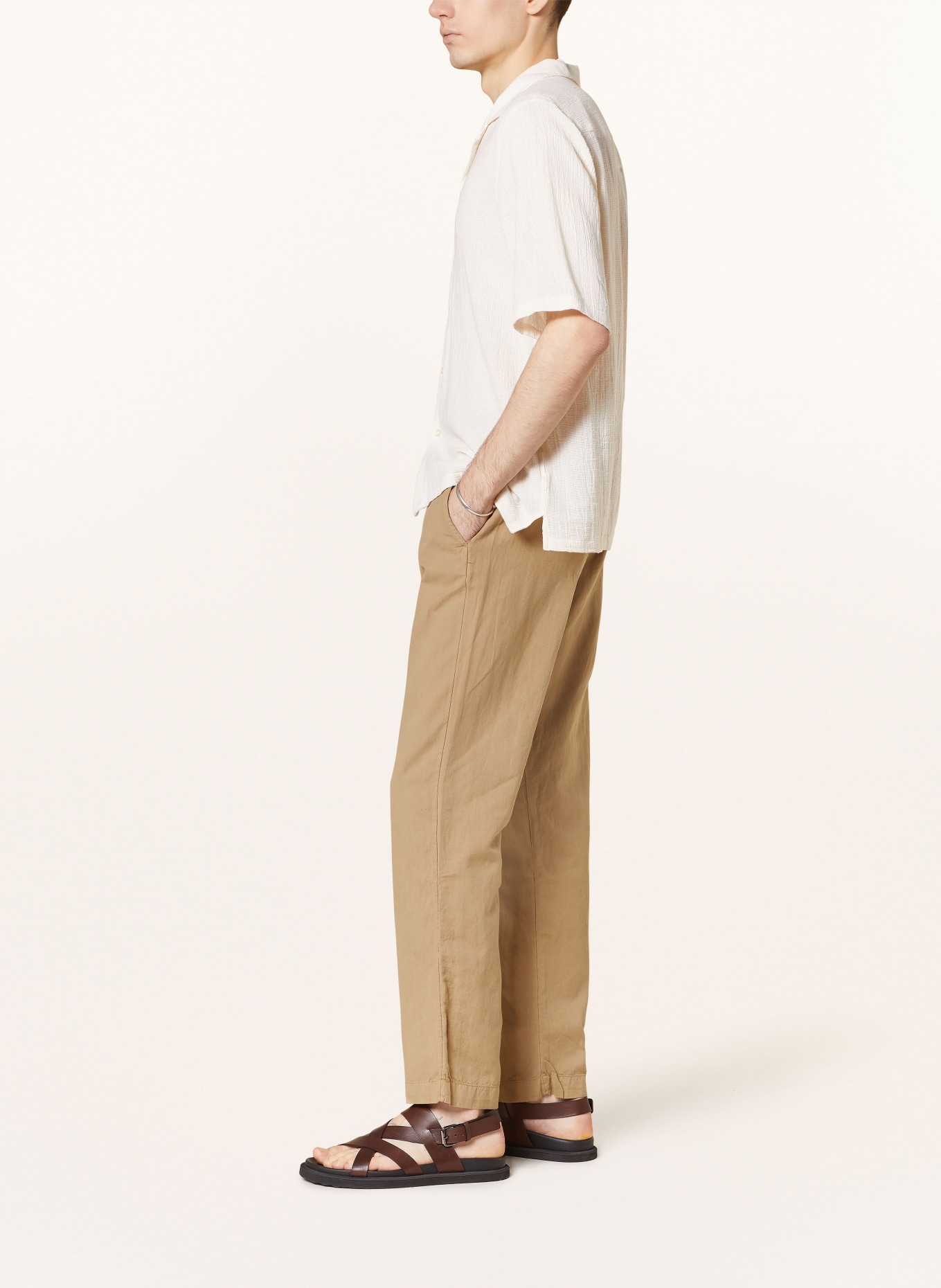 POLO RALPH LAUREN Chinos straight fit with linen, Color: CAMEL (Image 4)