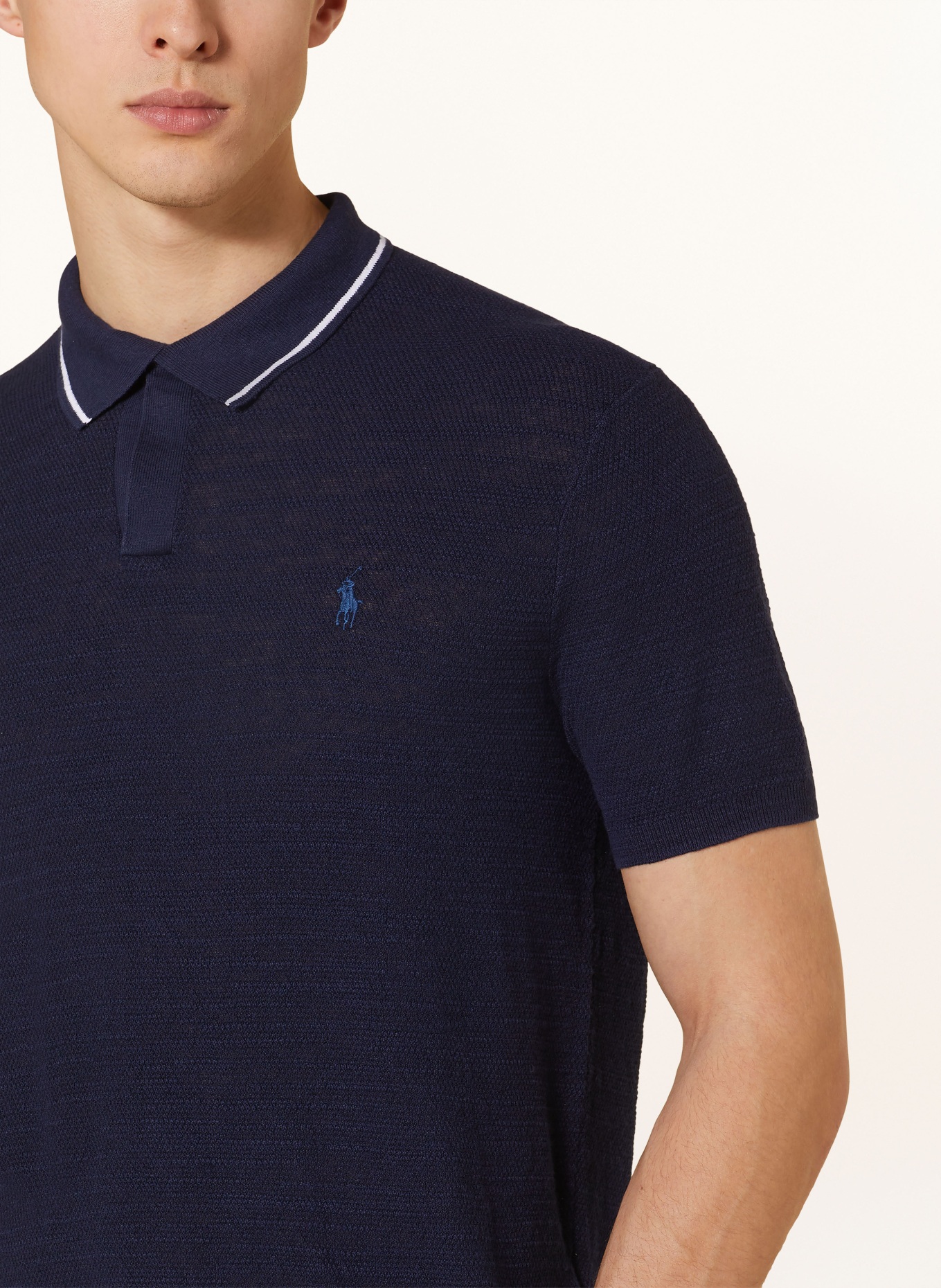 POLO RALPH LAUREN Knitted polo shirt, Color: DARK BLUE (Image 4)