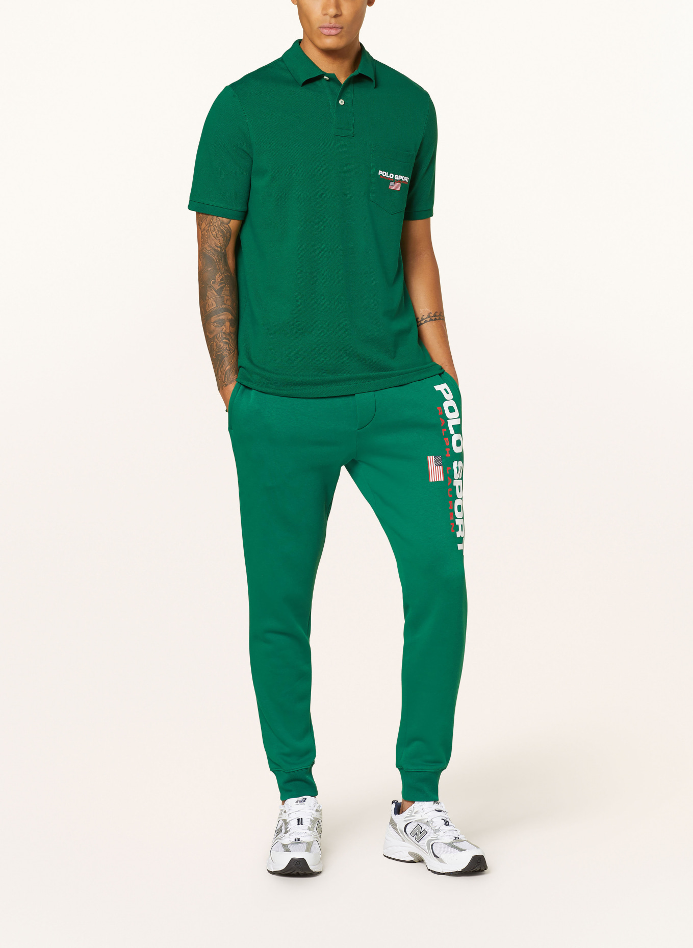 POLO SPORT Piqué polo shirt classic fit, Color: DARK GREEN (Image 2)