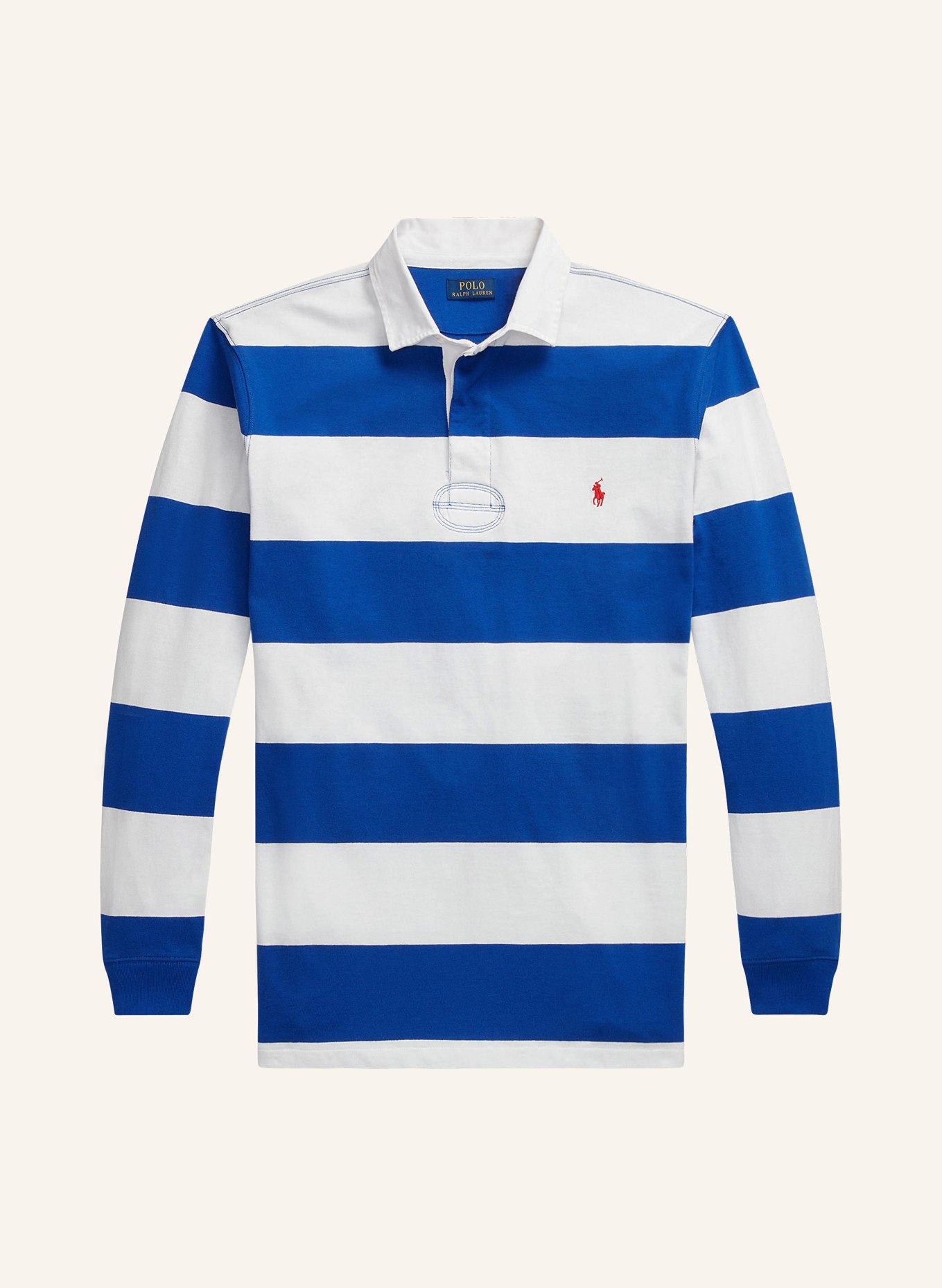 POLO RALPH LAUREN Big & Tall Jersey polo shirt, Color: BLUE/ WHITE (Image 1)