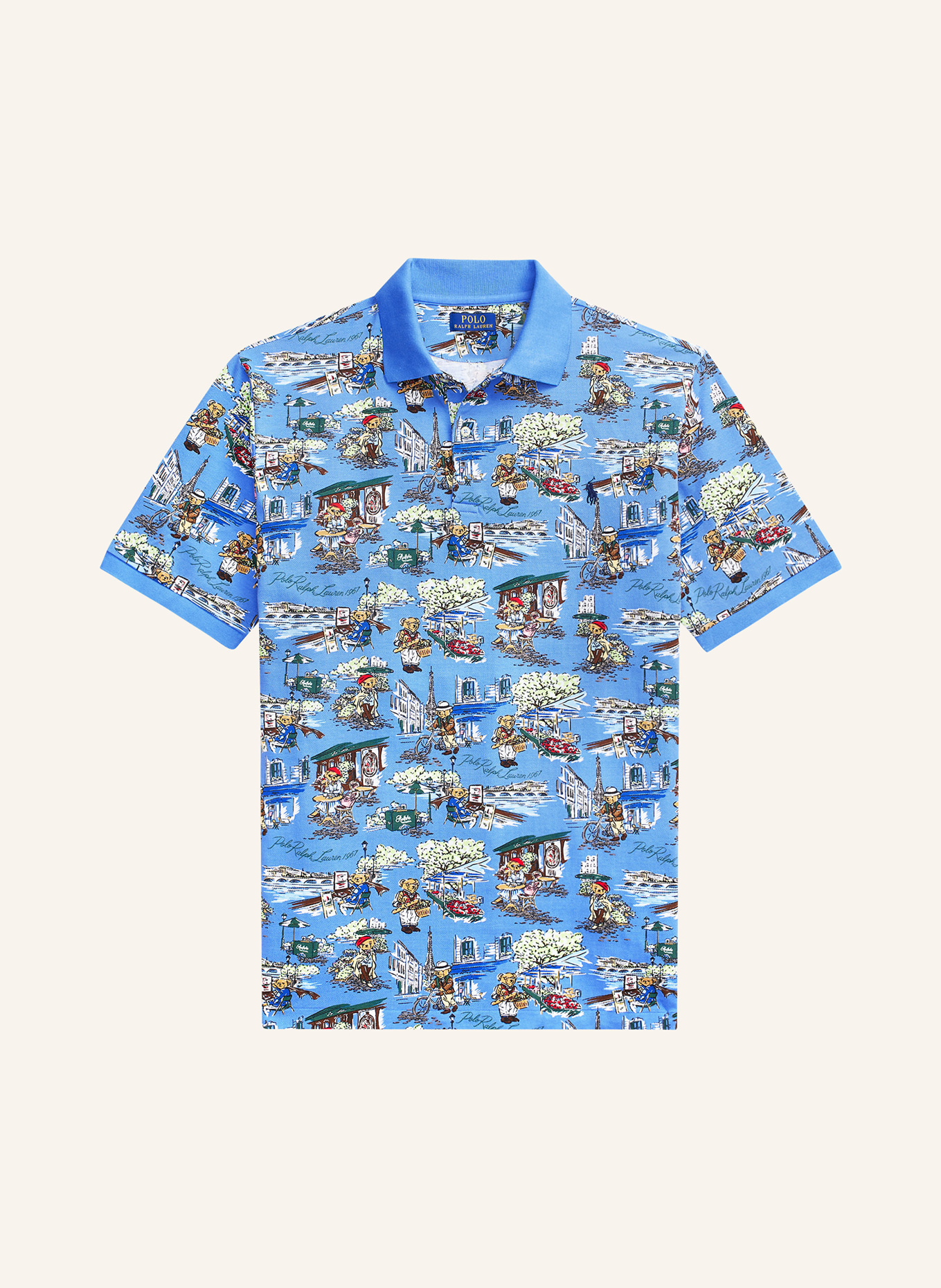 POLO RALPH LAUREN Big & Tall Piqué-Poloshirt, Farbe: BLAU (Bild 1)