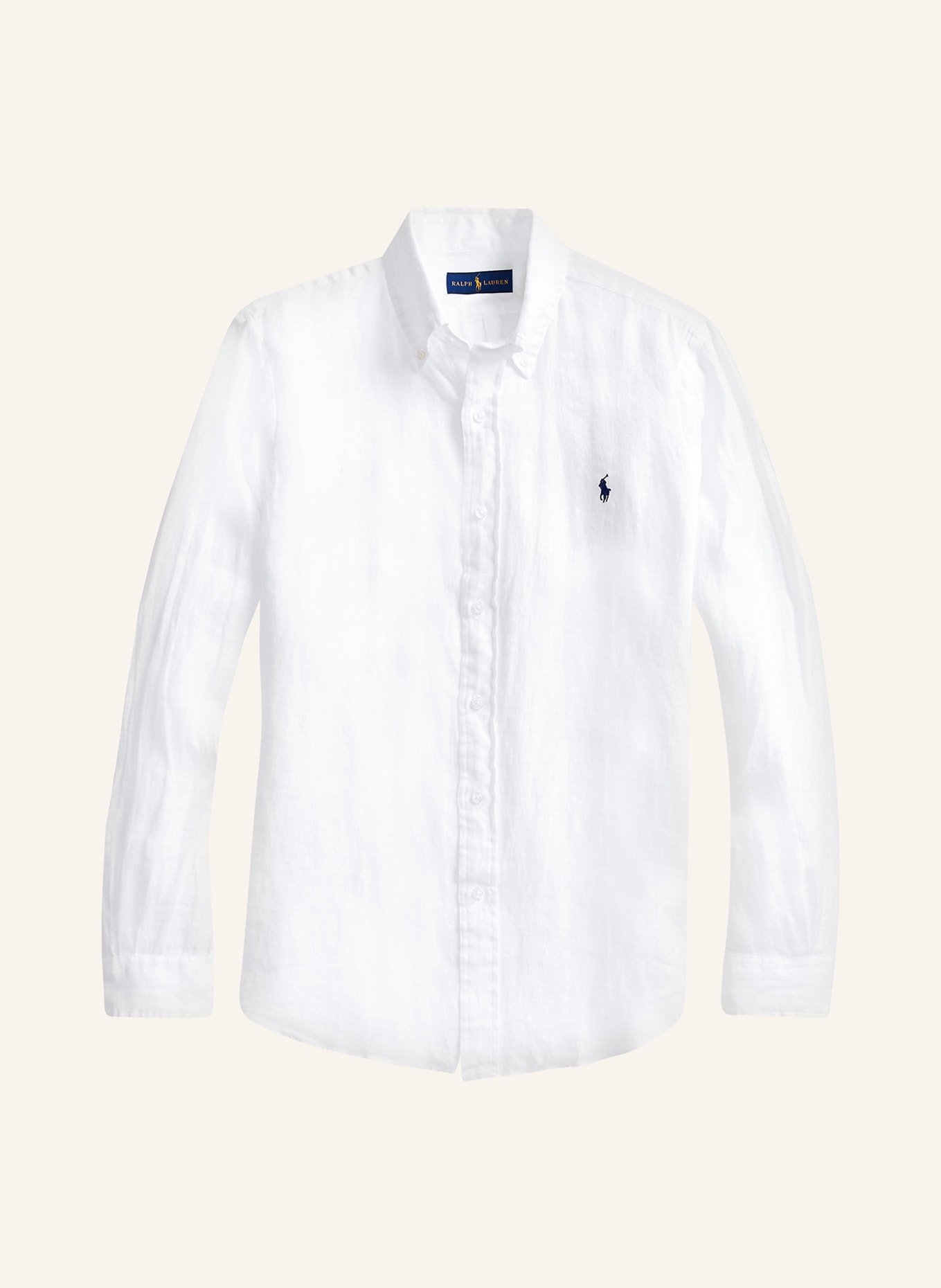 POLO RALPH LAUREN Big & Tall Linen shirt slim fit, Color: WHITE (Image 1)
