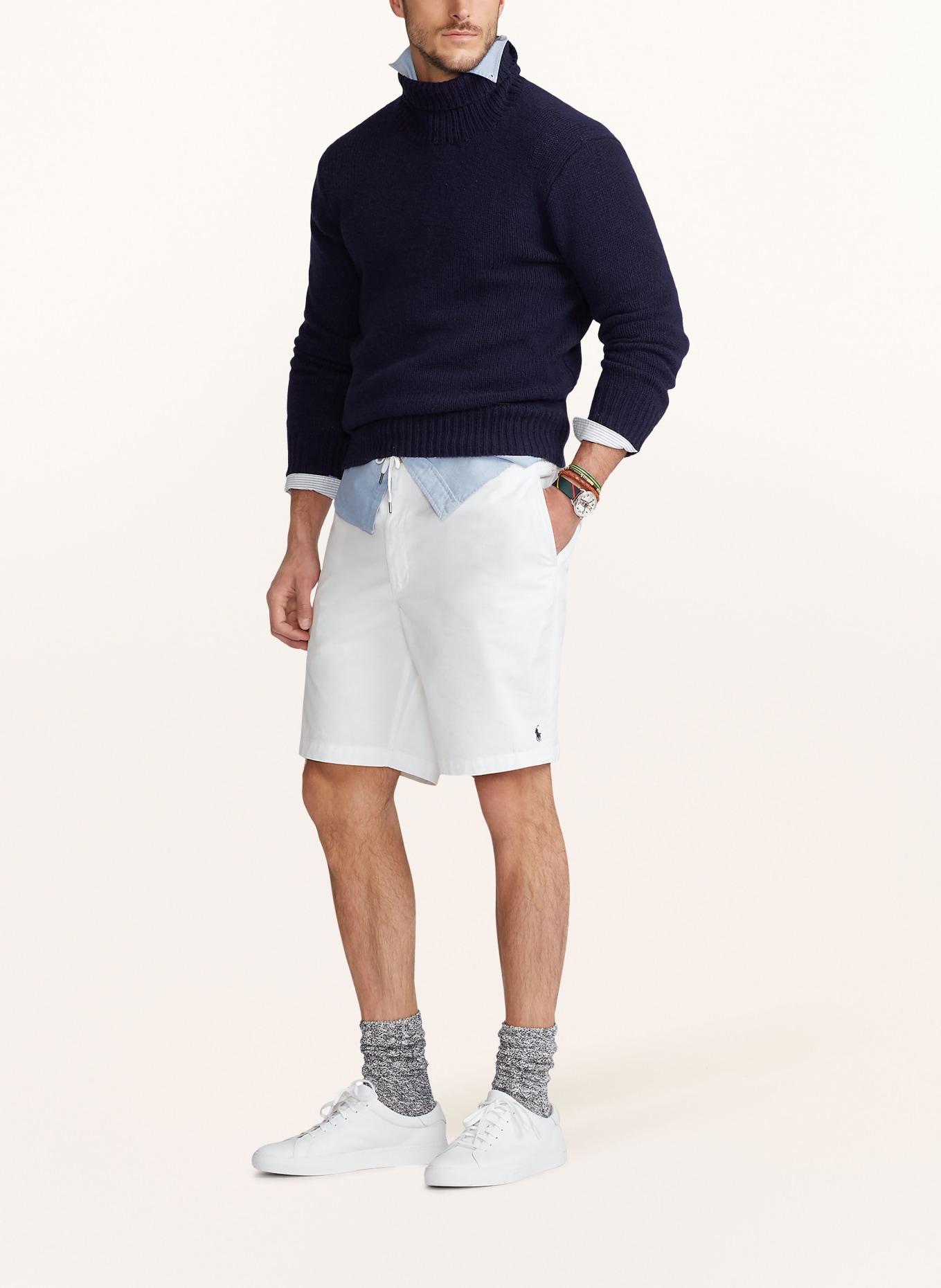 POLO RALPH LAUREN Big & Tall Chino shorts classic fit, Color: WHITE (Image 2)
