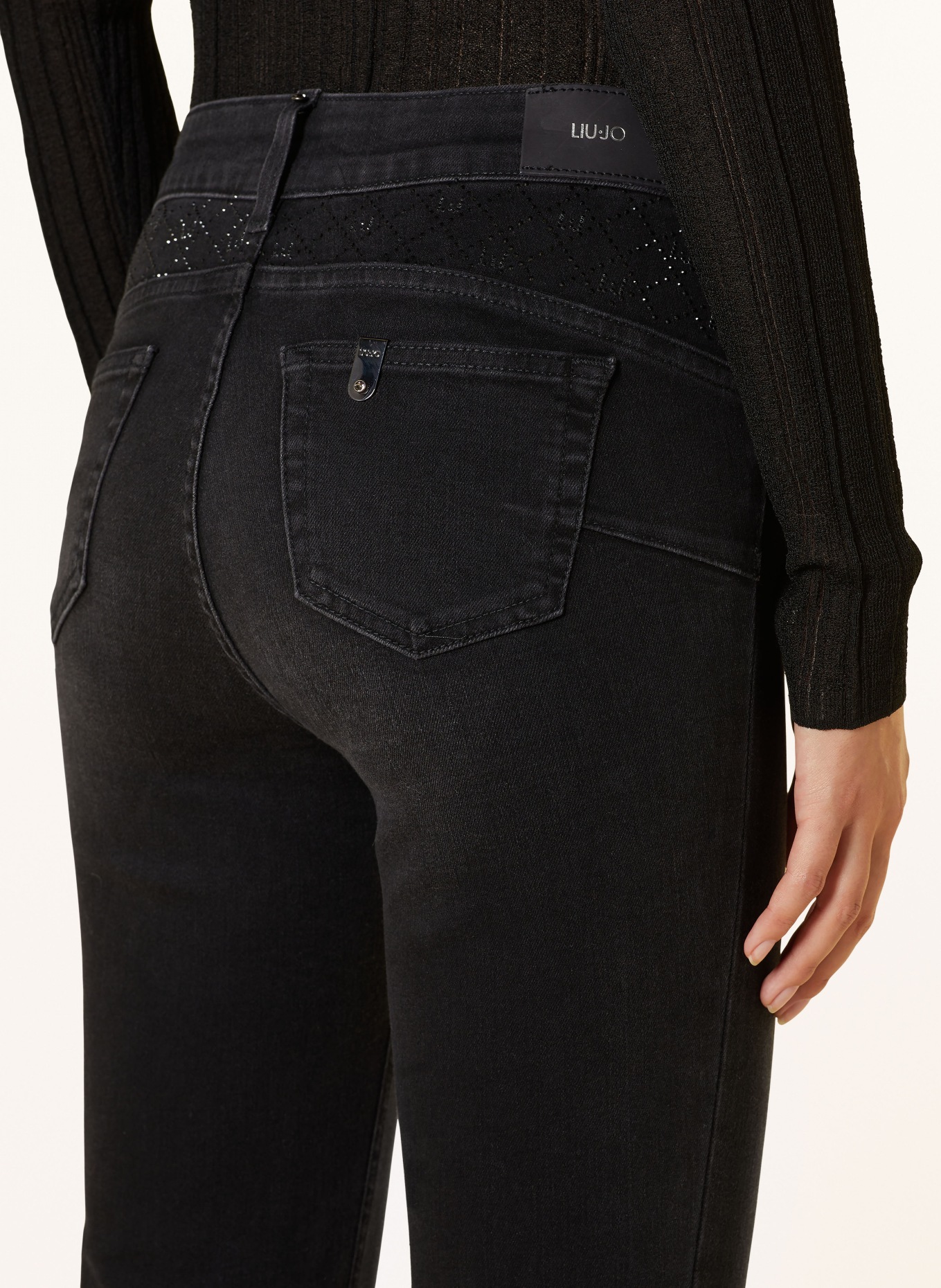 LIU JO Skinny jeans with decorative gems, Color: 87353 Den.Black winner was (Image 5)