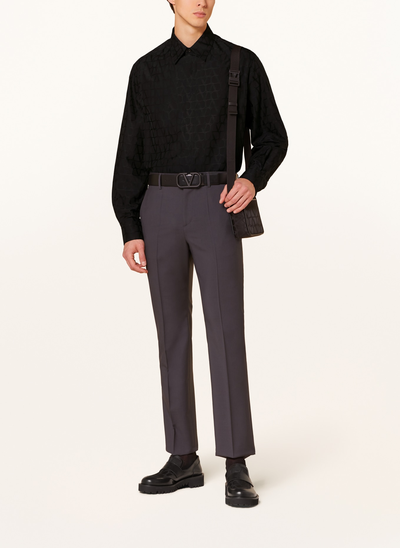 VALENTINO Shirt comfort fit, Color: BLACK (Image 2)