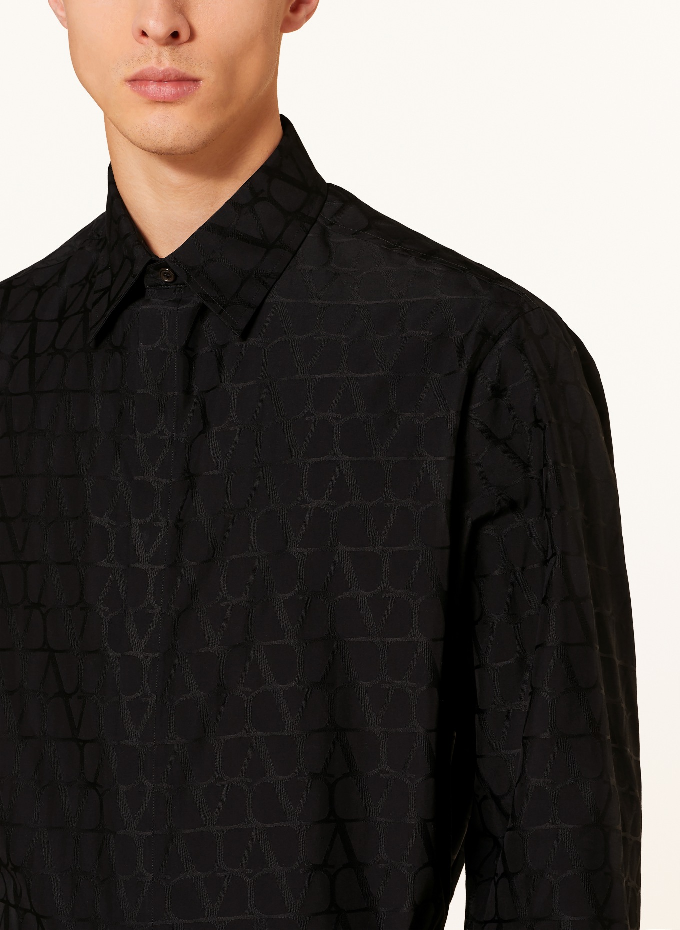 VALENTINO Shirt comfort fit, Color: BLACK (Image 4)