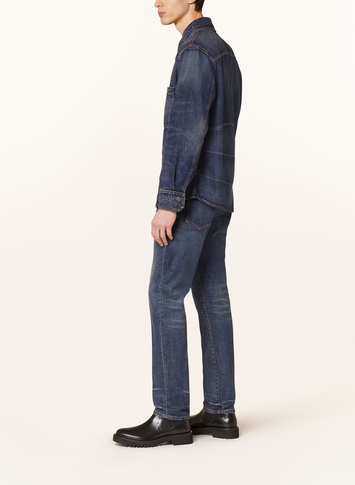 VALENTINO Jeans Extra Slim Fit, Farbe: 528 DENIM SCURO (Bild 4)