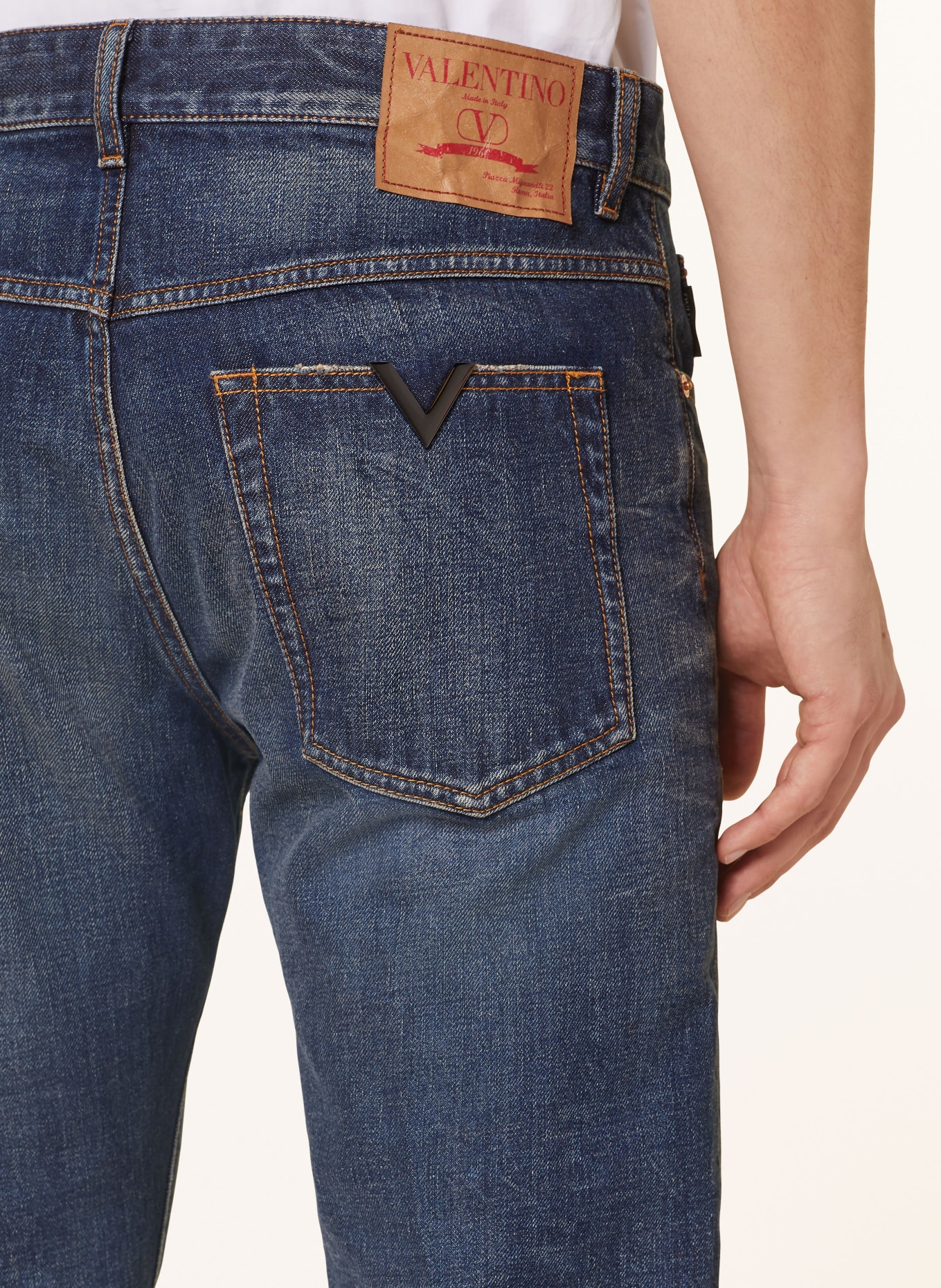 VALENTINO Jeans Extra Slim Fit, Farbe: 528 DENIM SCURO (Bild 6)