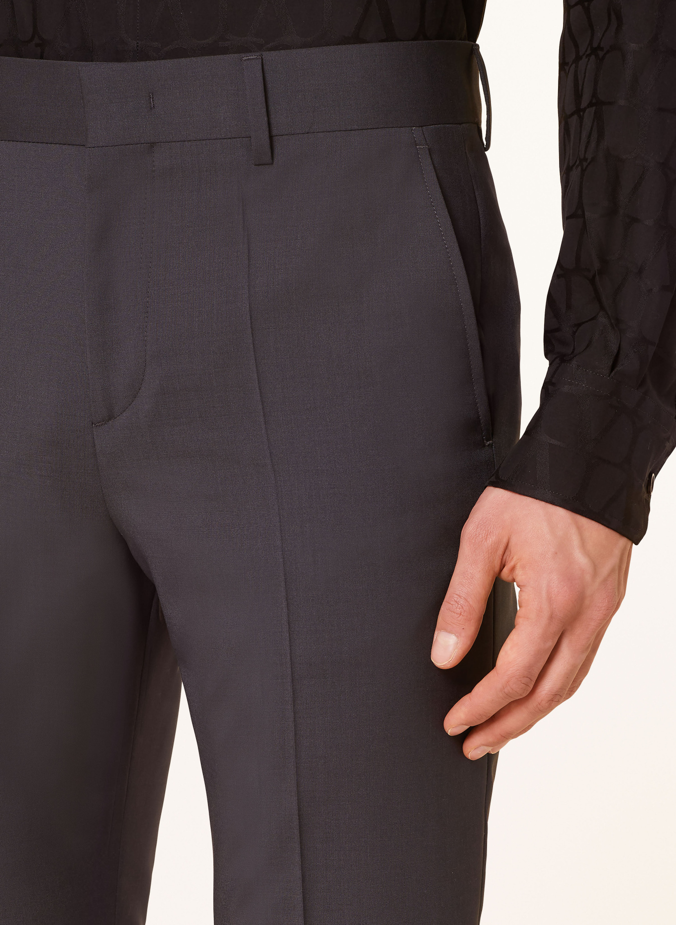 VALENTINO Trousers regular fit, Color: BLACK (Image 5)