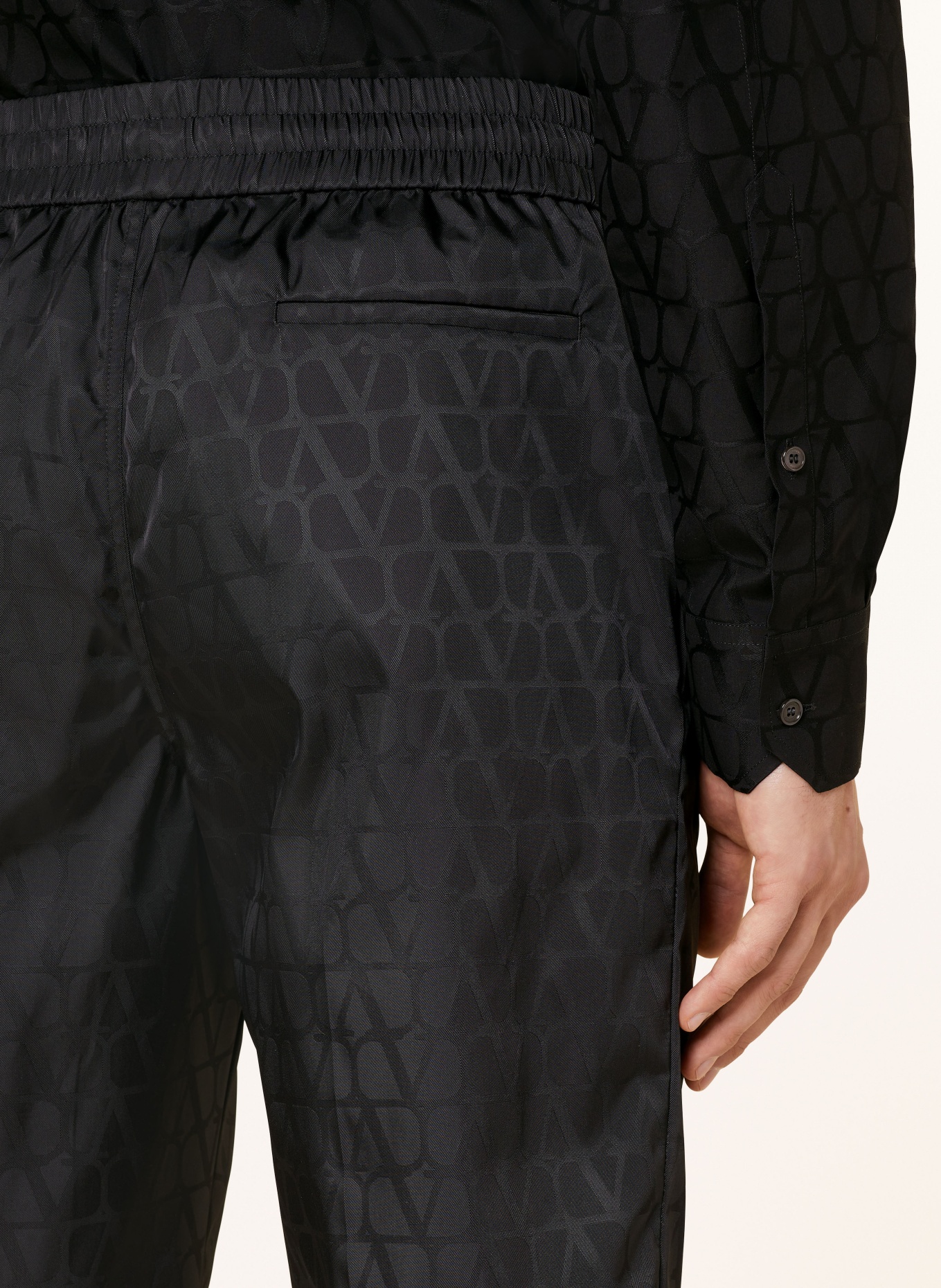 VALENTINO Trousers jogging fit, Color: BLACK (Image 6)