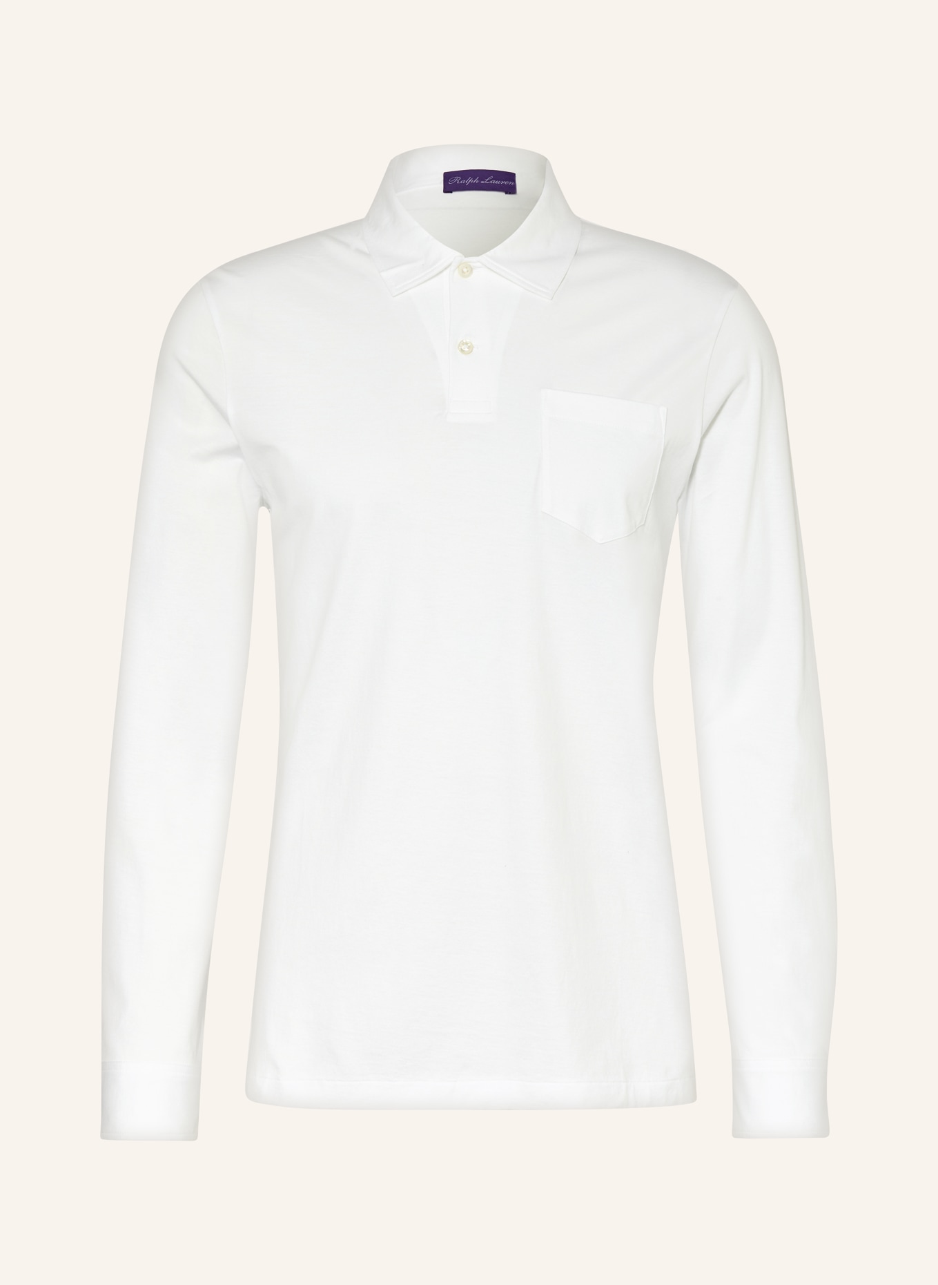 RALPH LAUREN PURPLE LABEL Jersey polo shirt, Color: WHITE (Image 1)