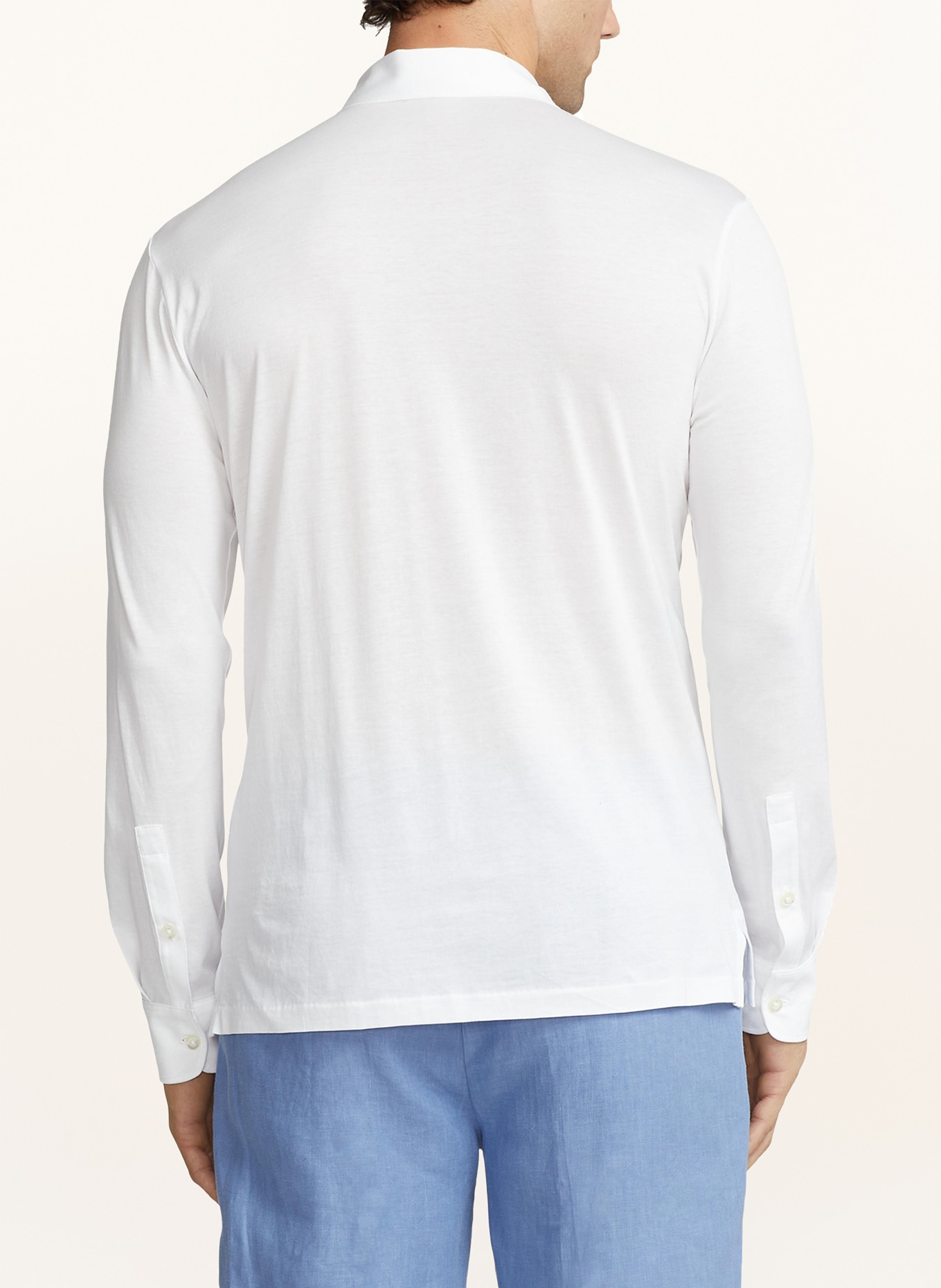 RALPH LAUREN PURPLE LABEL Jersey-Poloshirt, Farbe: WEISS (Bild 3)
