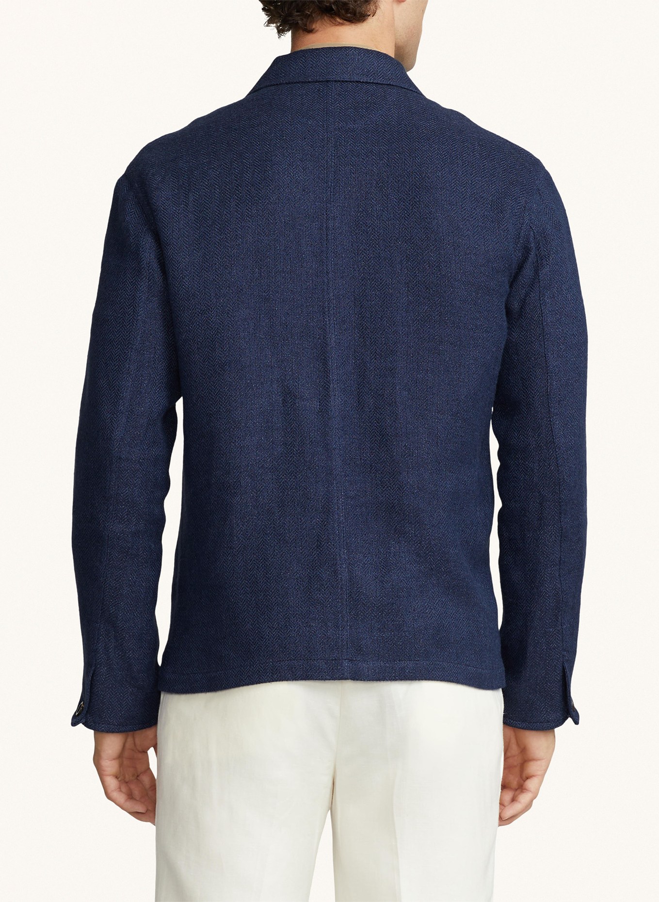 RALPH LAUREN PURPLE LABEL Linen overshirt, Color: DARK BLUE (Image 3)