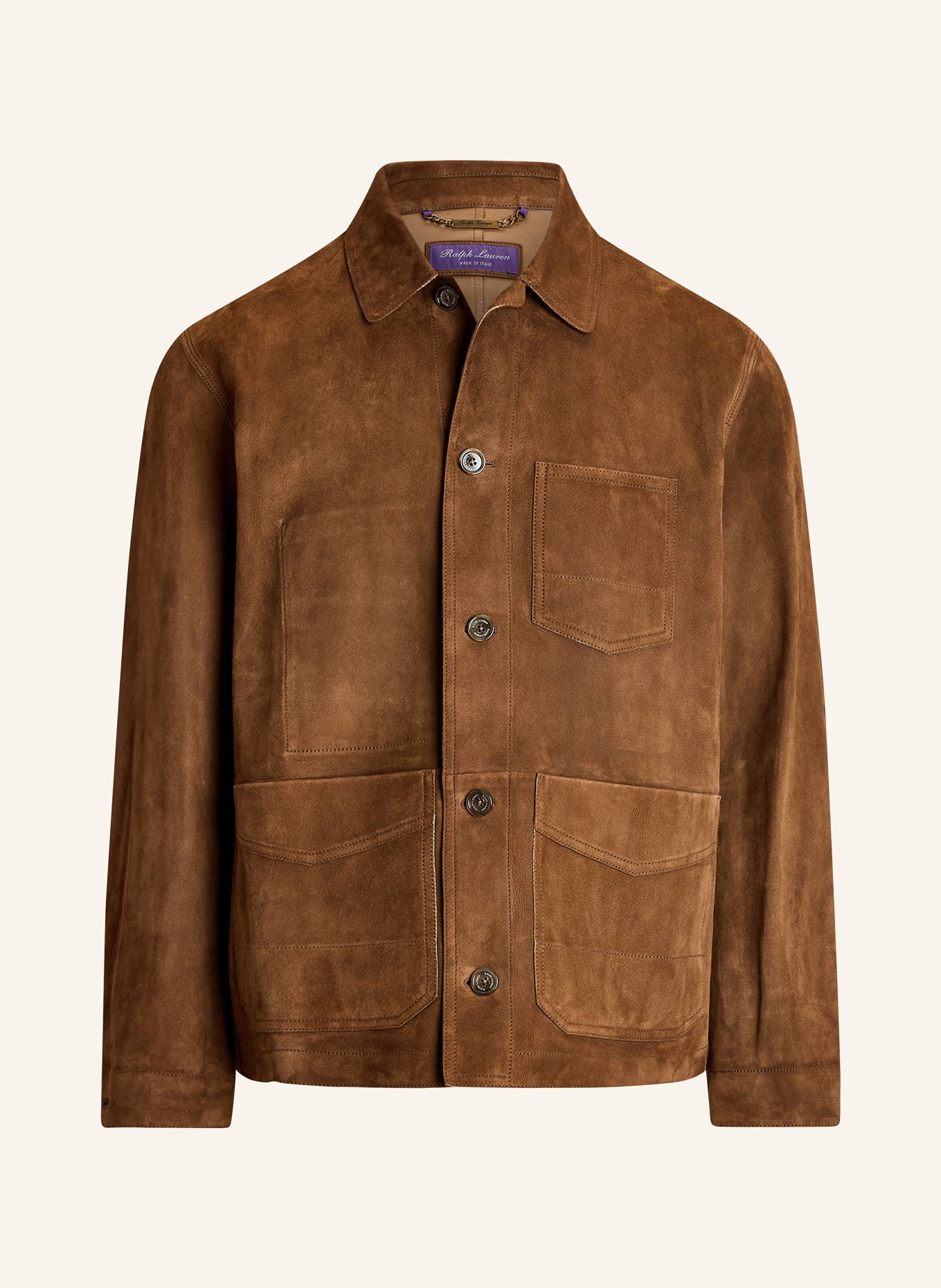 RALPH LAUREN PURPLE LABEL Leather jacket, Color: BROWN (Image 1)