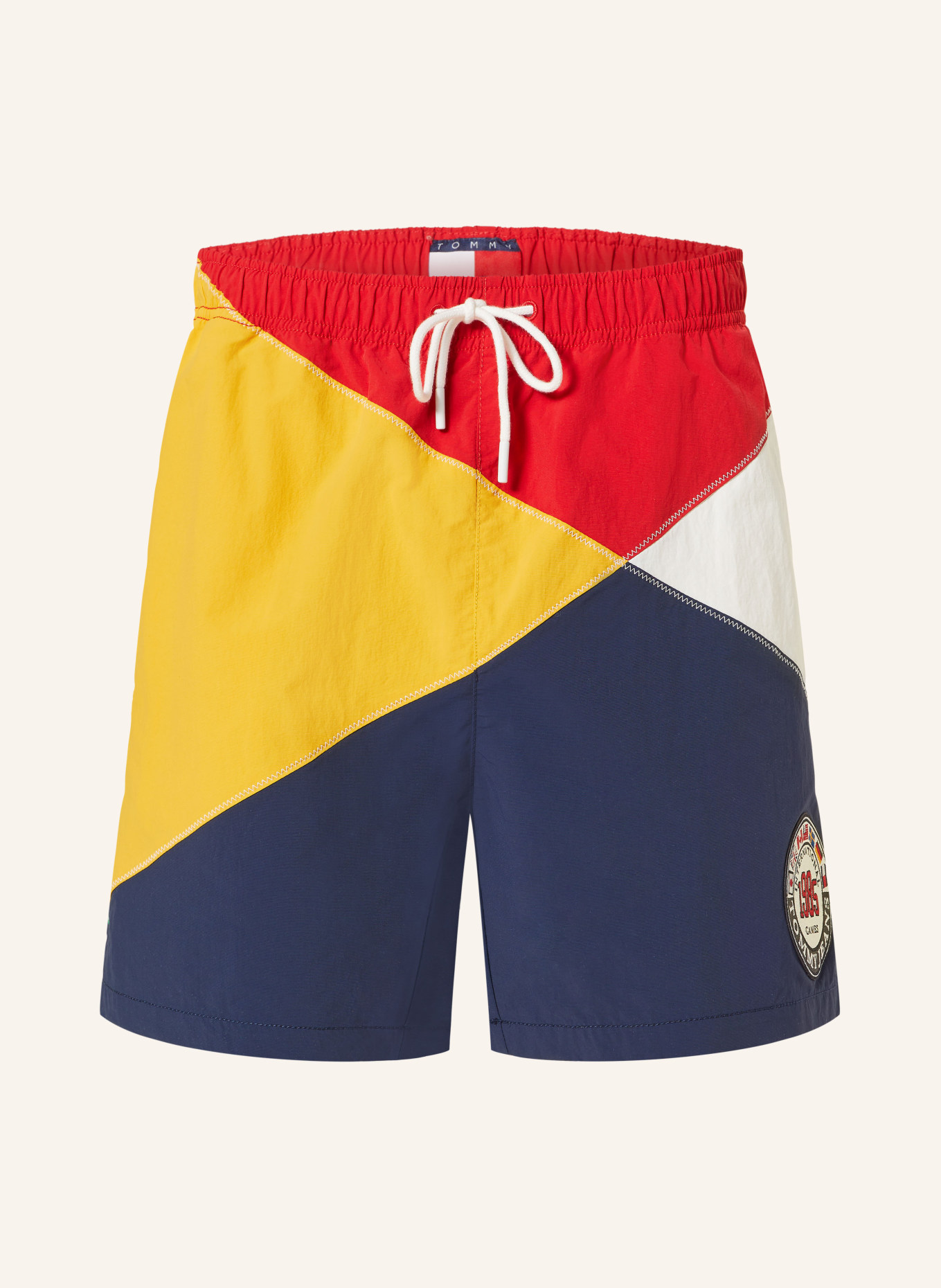 TOMMY JEANS Shorts, Color: DARK BLUE/ GREEN/ DARK YELLOW (Image 1)