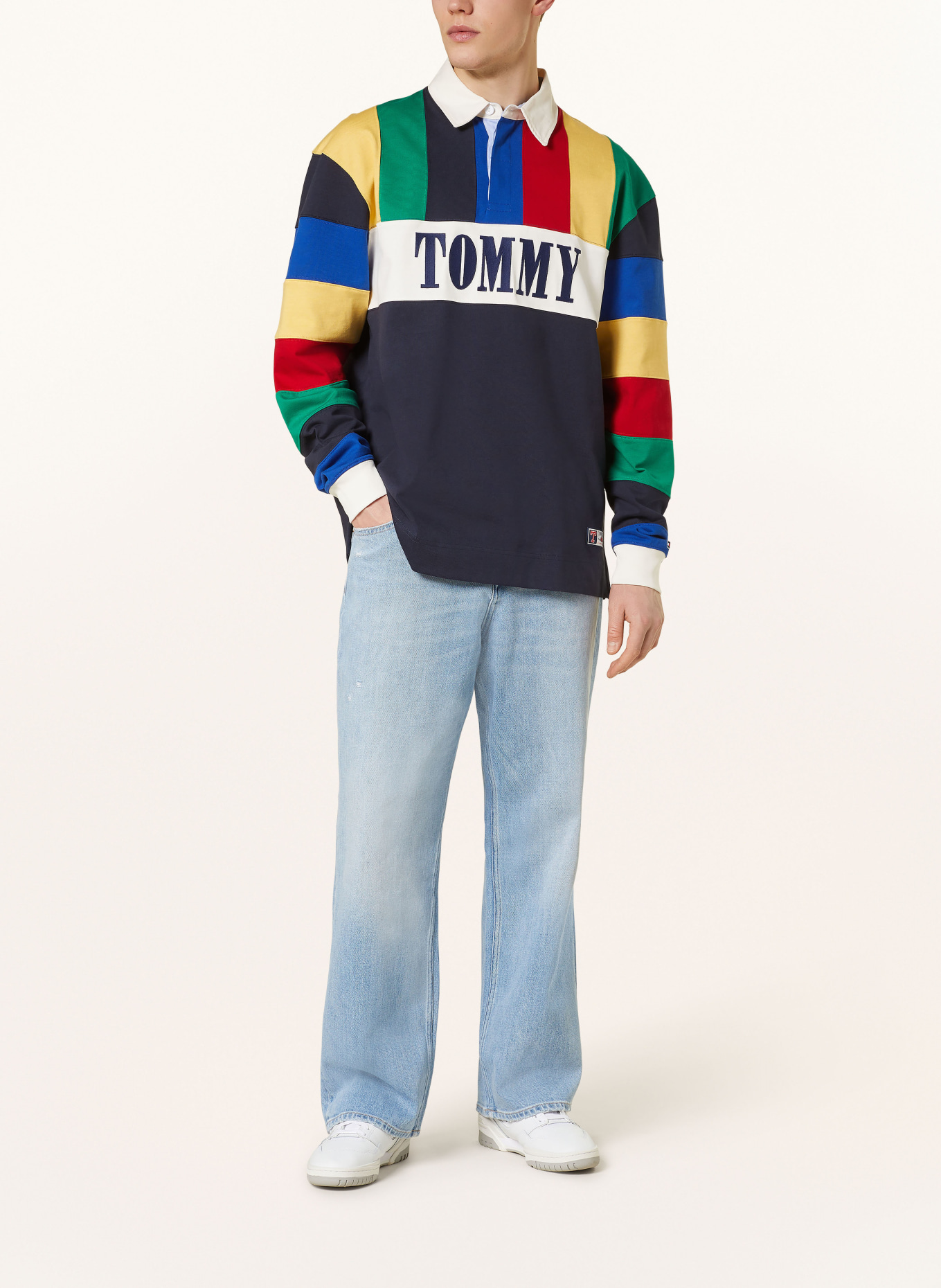 TOMMY JEANS Rugby shirt, Color: DARK BLUE/ YELLOW/ RED (Image 2)