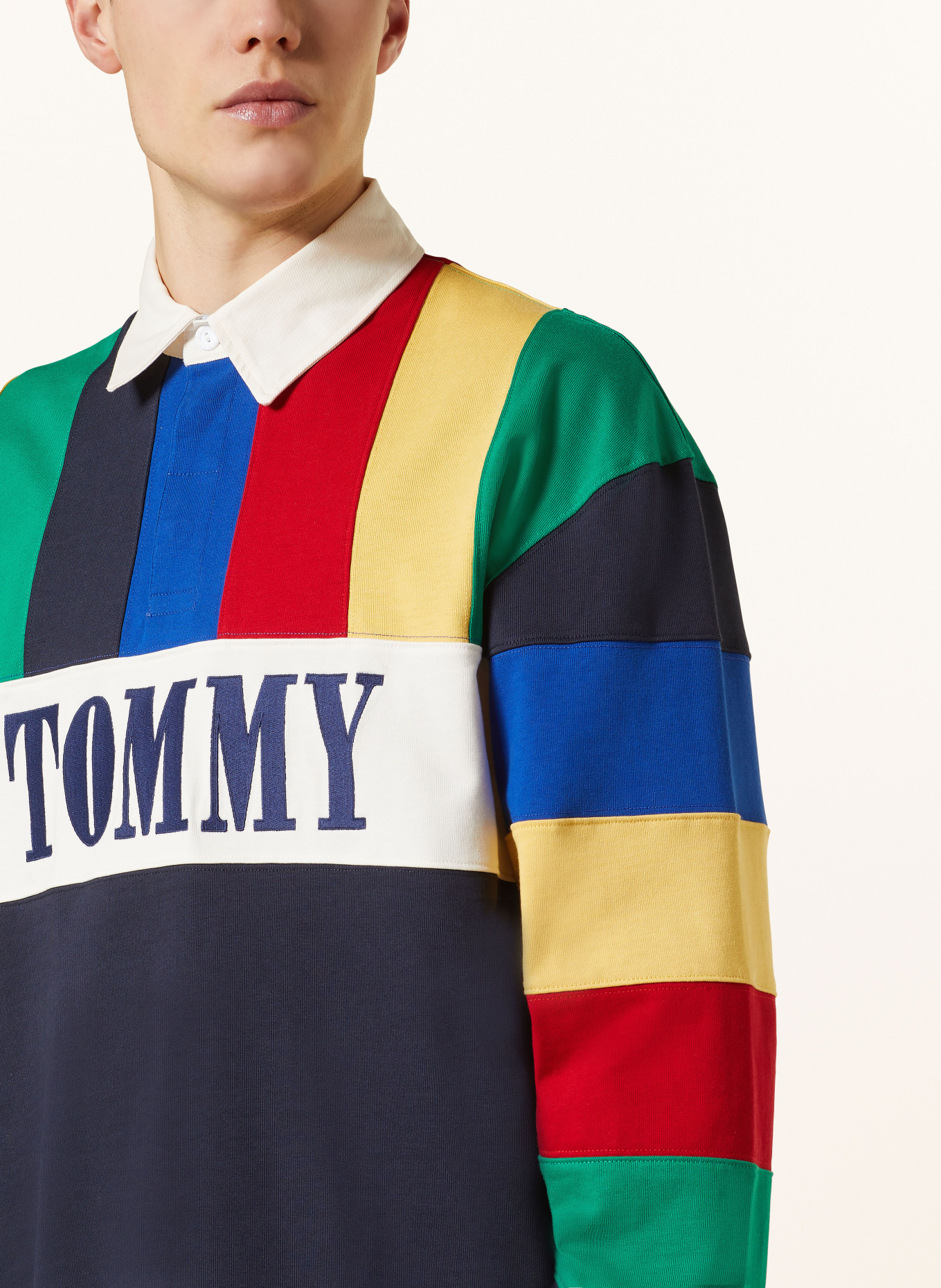 TOMMY JEANS Rugby shirt, Color: DARK BLUE/ YELLOW/ RED (Image 4)