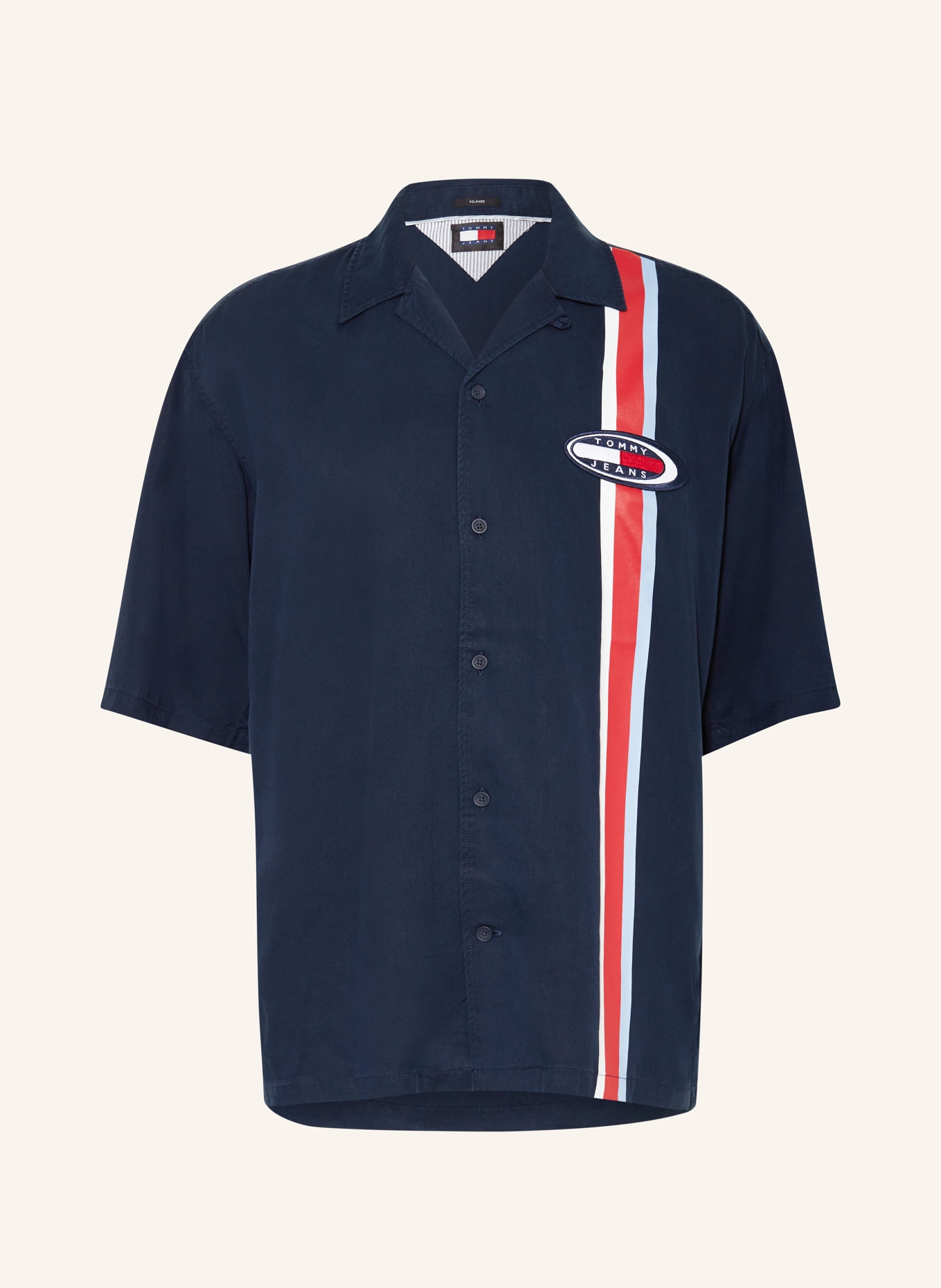 TOMMY JEANS Resort shirt comfort fit, Color: DARK BLUE (Image 1)