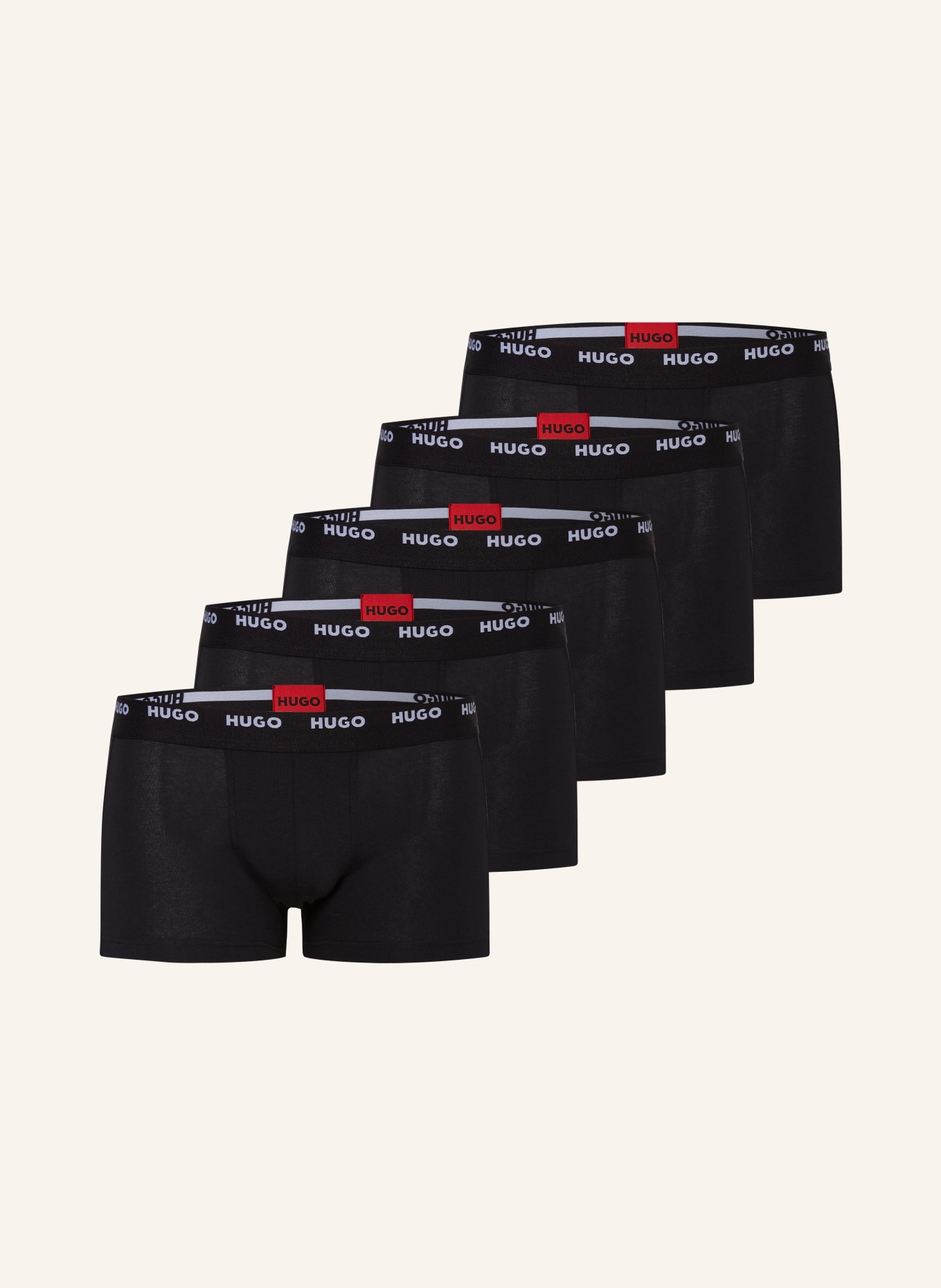 HUGO 5-pack boxer shorts, Color: BLACK (Image 1)