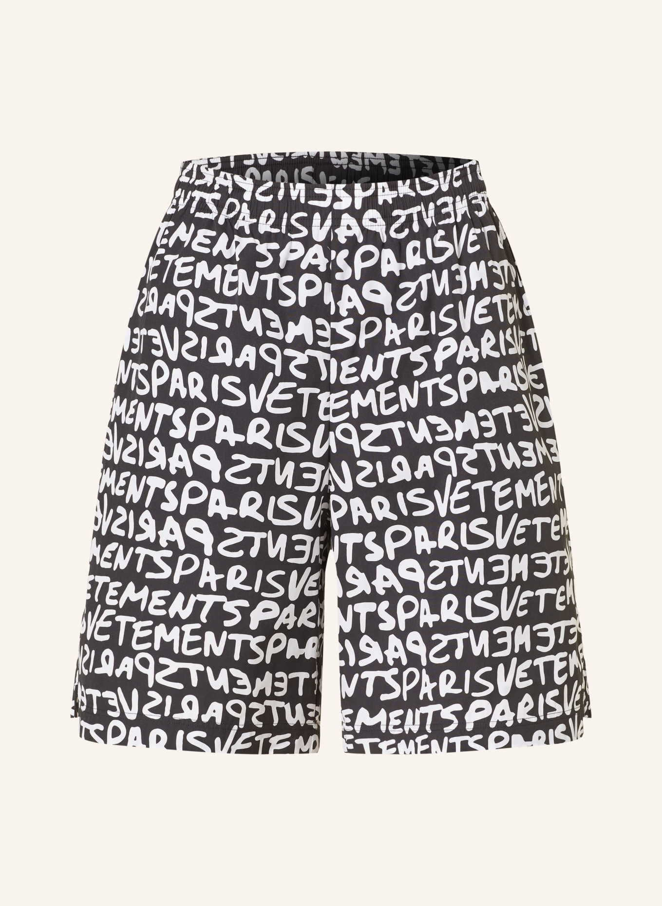 VETEMENTS Shorts, Color: BLACK/ WHITE (Image 1)