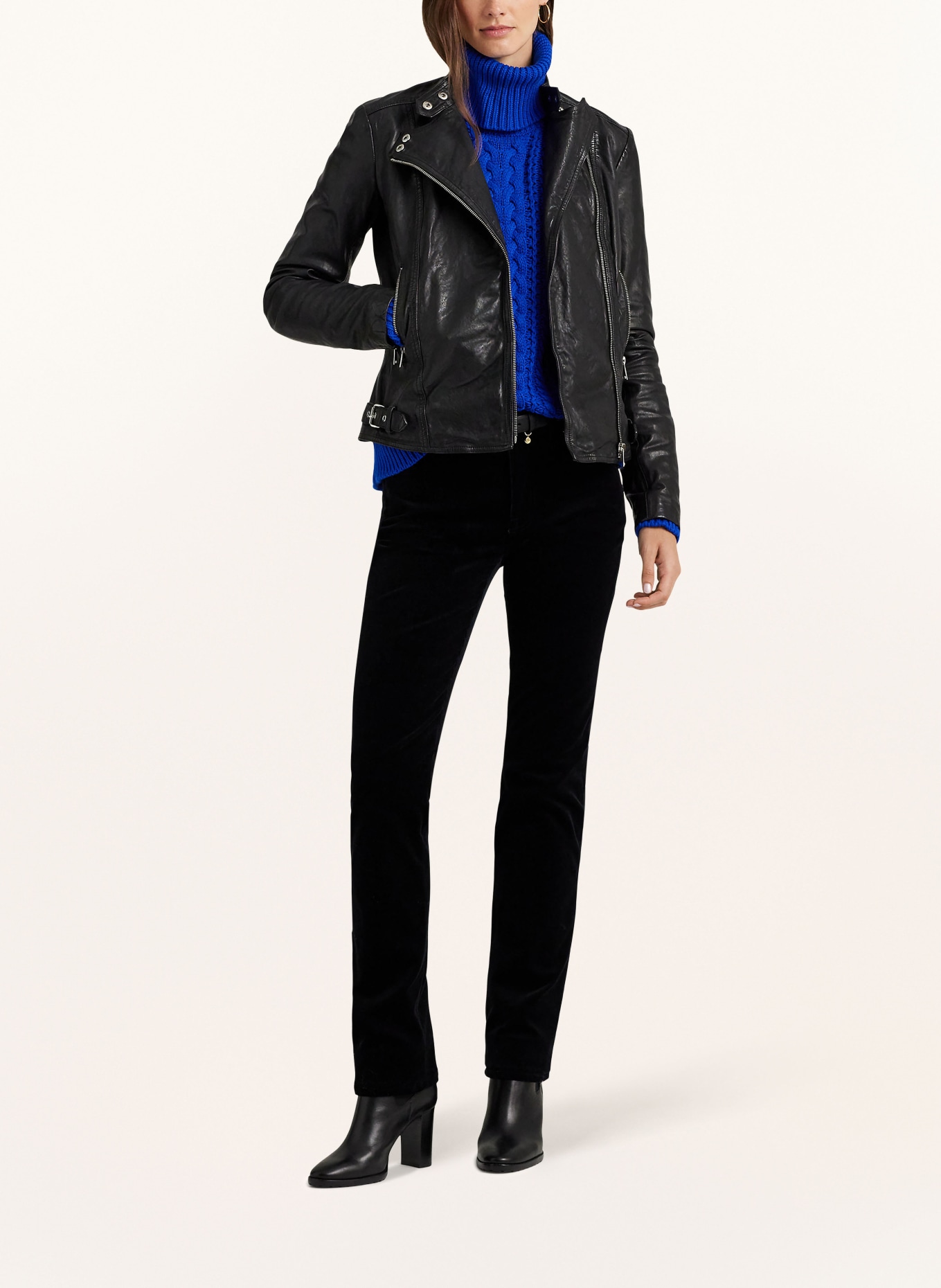 LAUREN RALPH LAUREN Leather jacket, Color: BLACK (Image 2)
