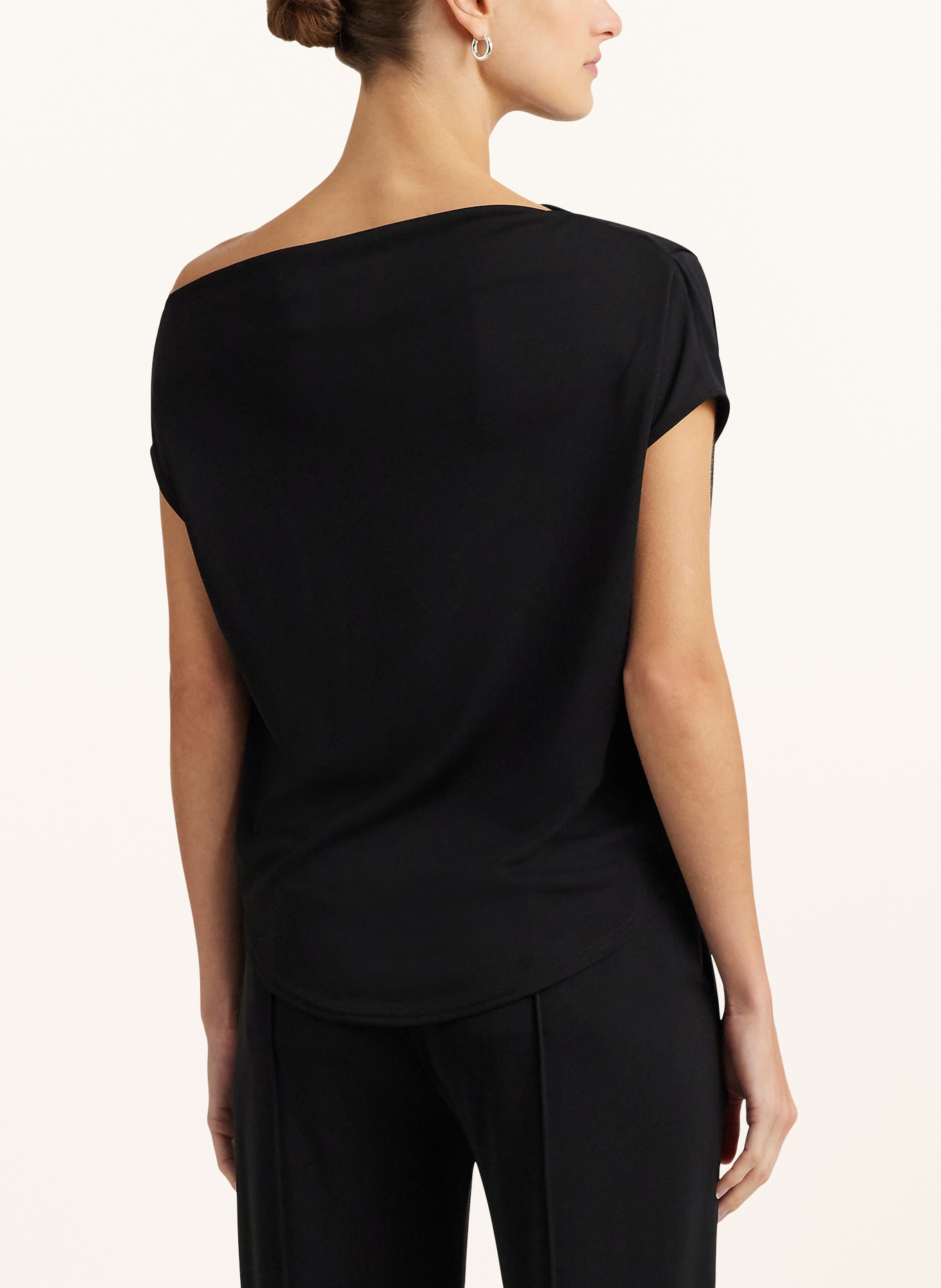 LAUREN RALPH LAUREN One-shoulder top, Color: BLACK (Image 3)