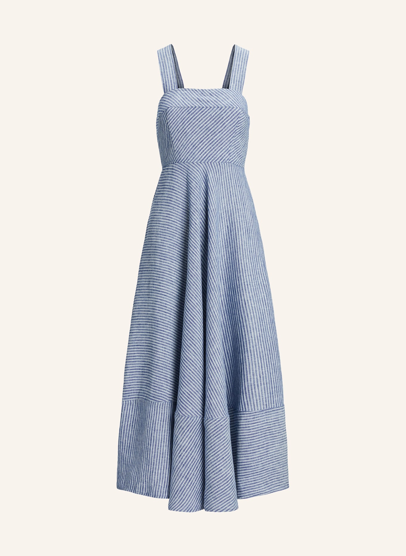 LAUREN RALPH LAUREN Linen dress, Color: BLUE/ WHITE (Image 1)