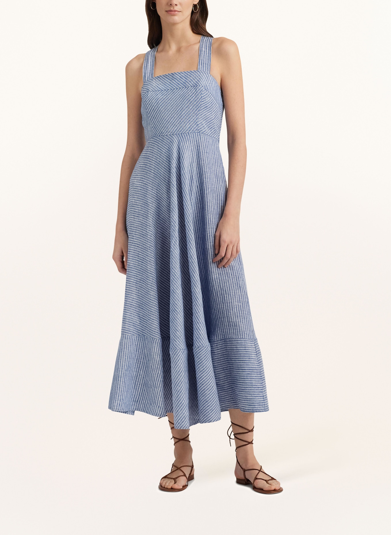 LAUREN RALPH LAUREN Linen dress, Color: BLUE/ WHITE (Image 2)