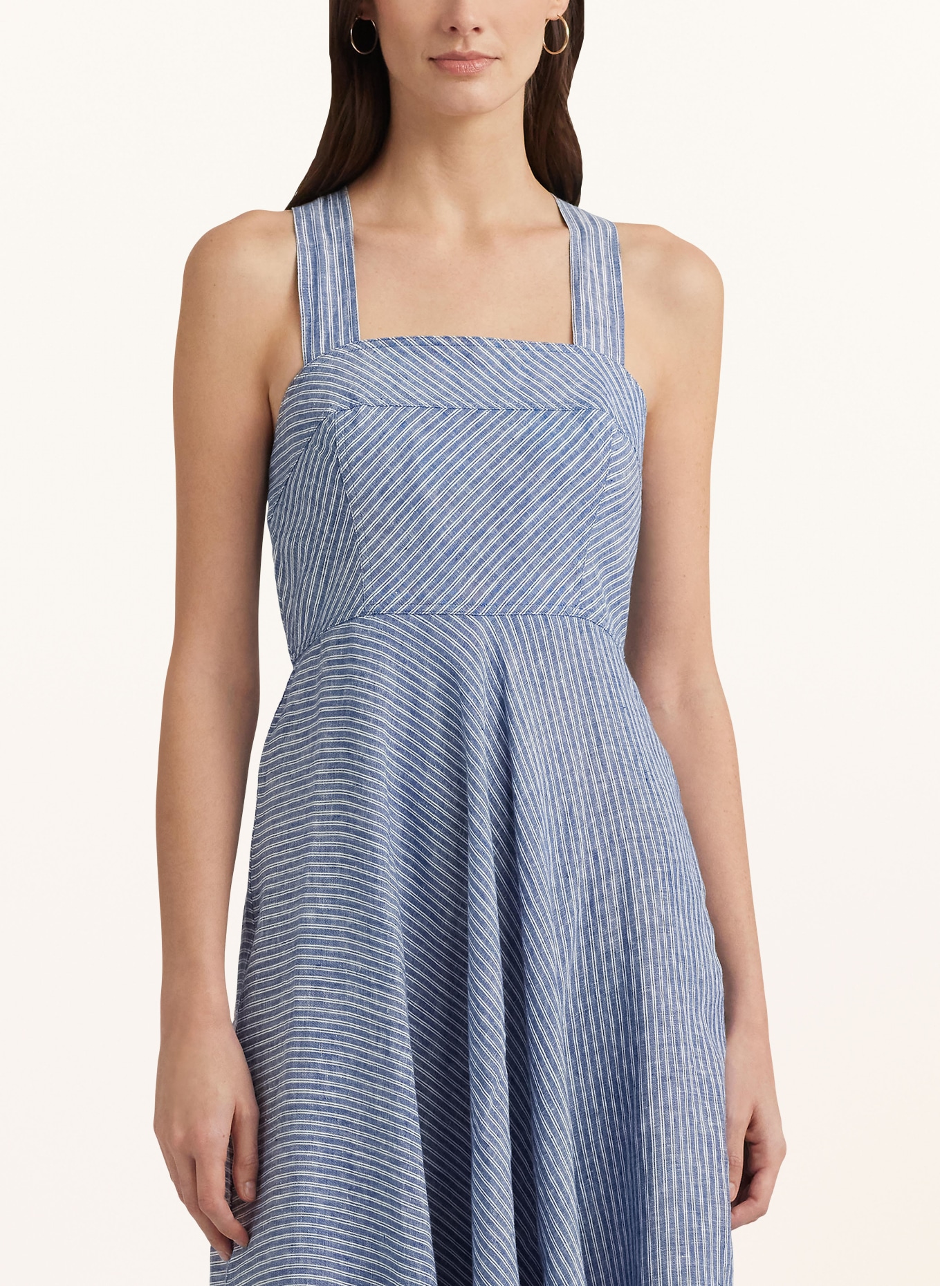 LAUREN RALPH LAUREN Linen dress, Color: BLUE/ WHITE (Image 4)