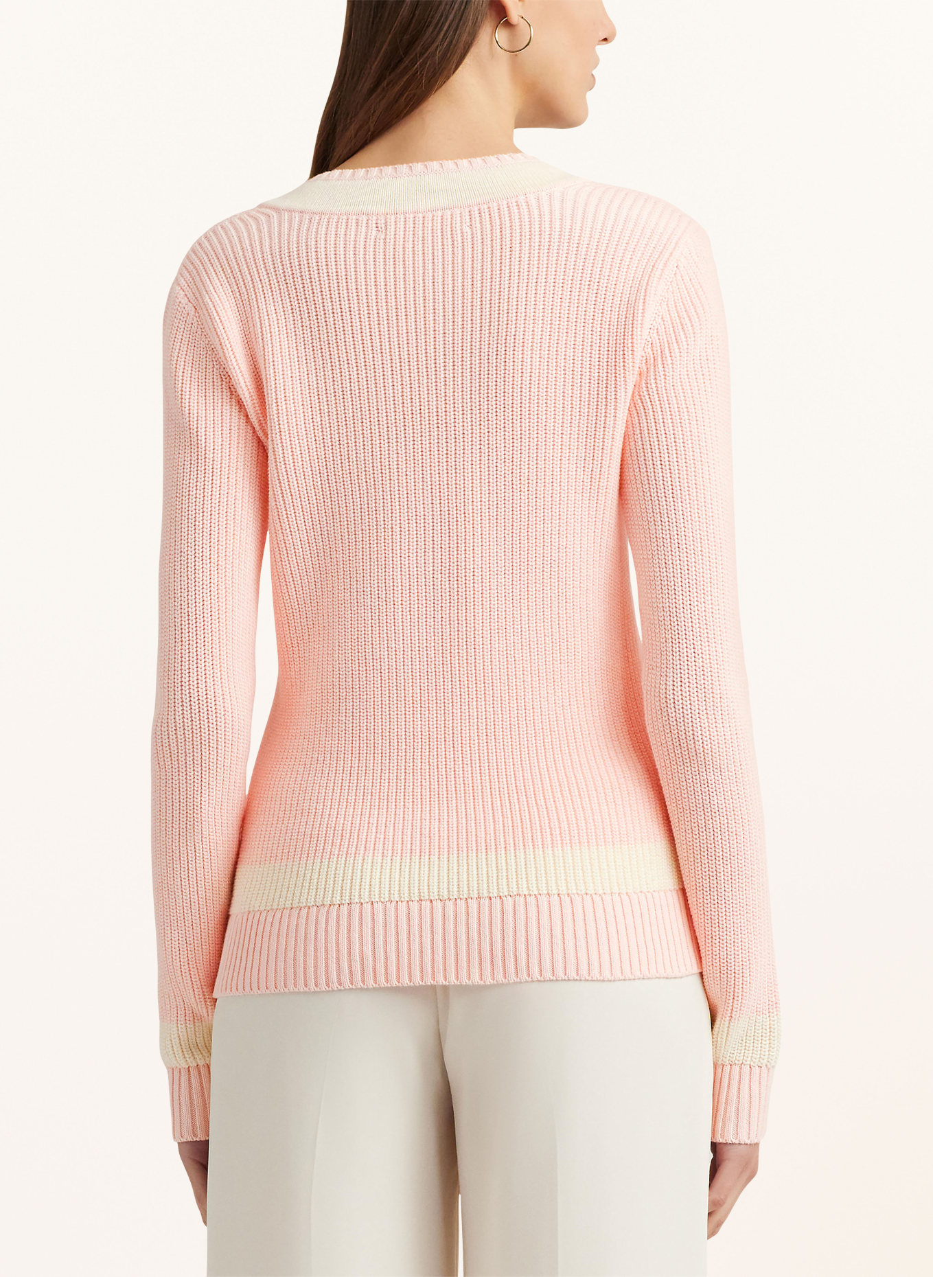 LAUREN RALPH LAUREN Sweater, Color: LIGHT PINK/ CREAM (Image 3)